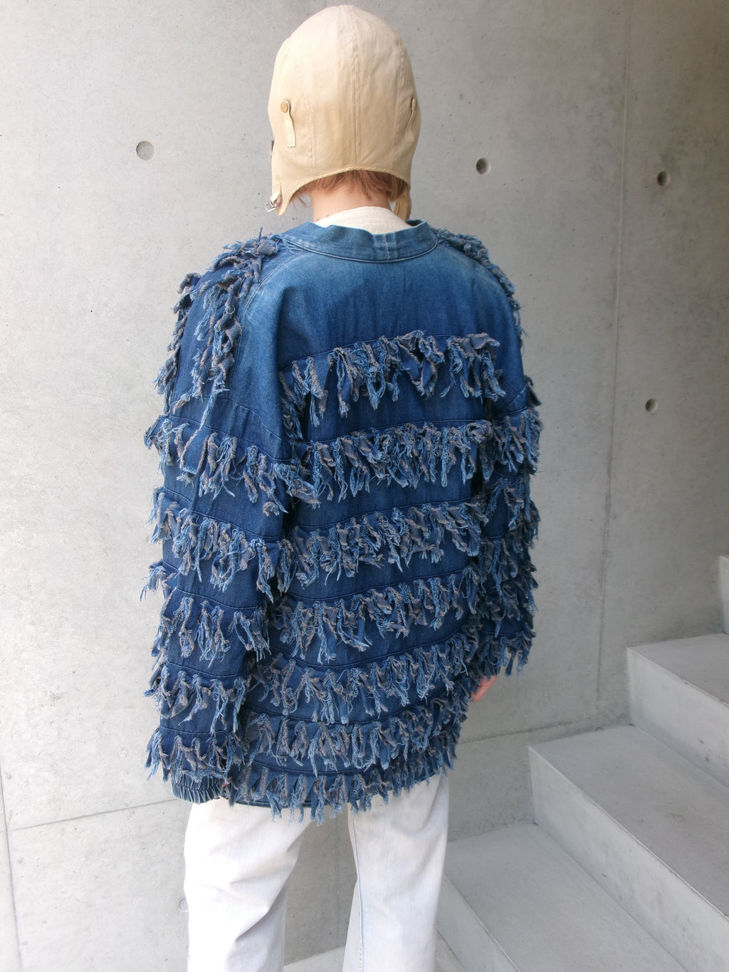 80s fringe denim jacket