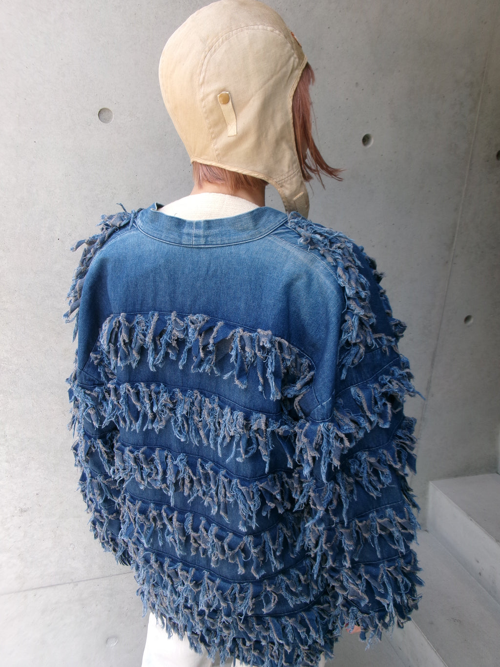 80s fringe denim jacket