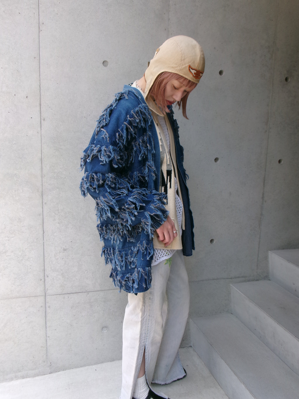 80s fringe denim jacket