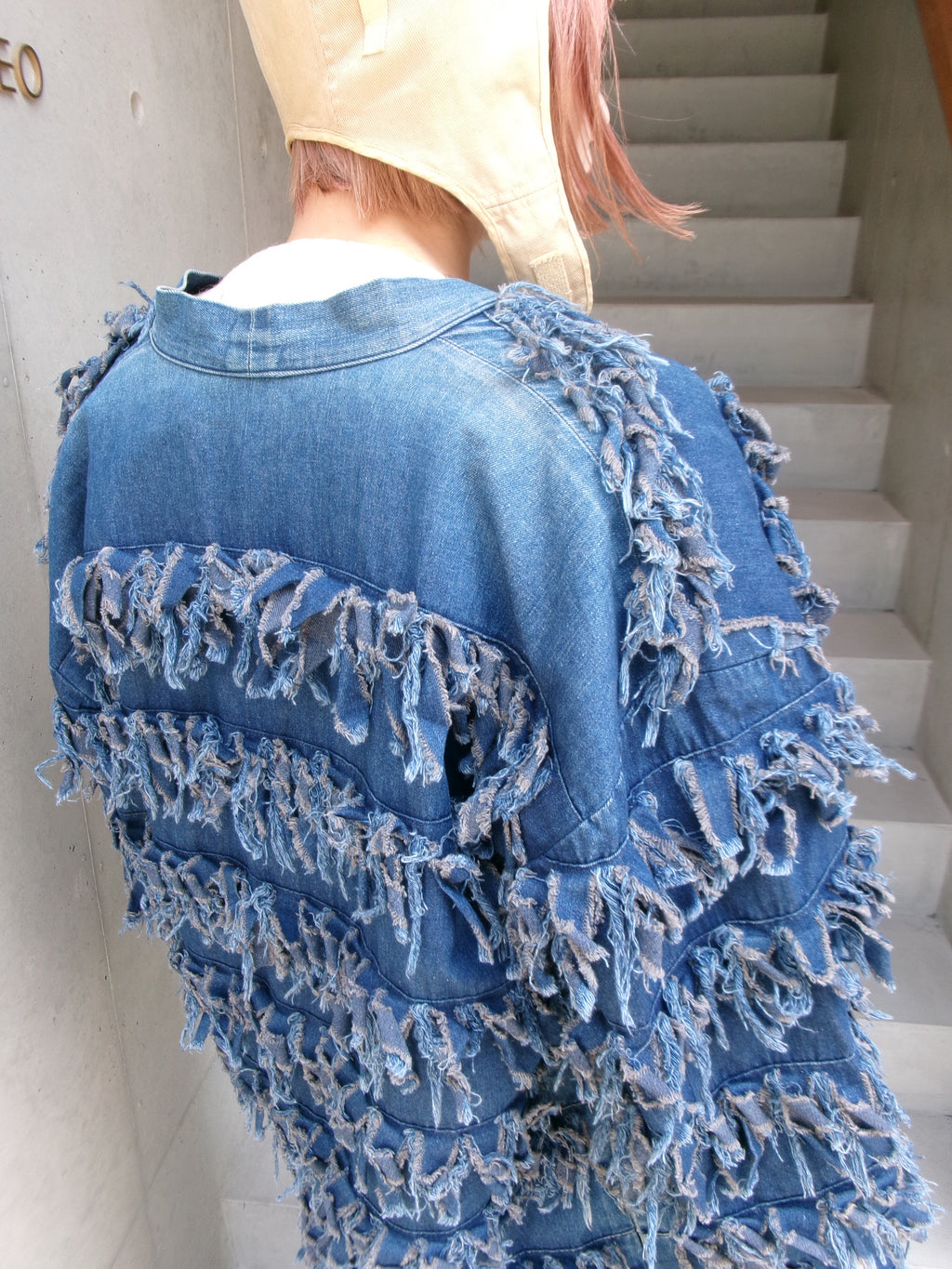 80s fringe denim jacket