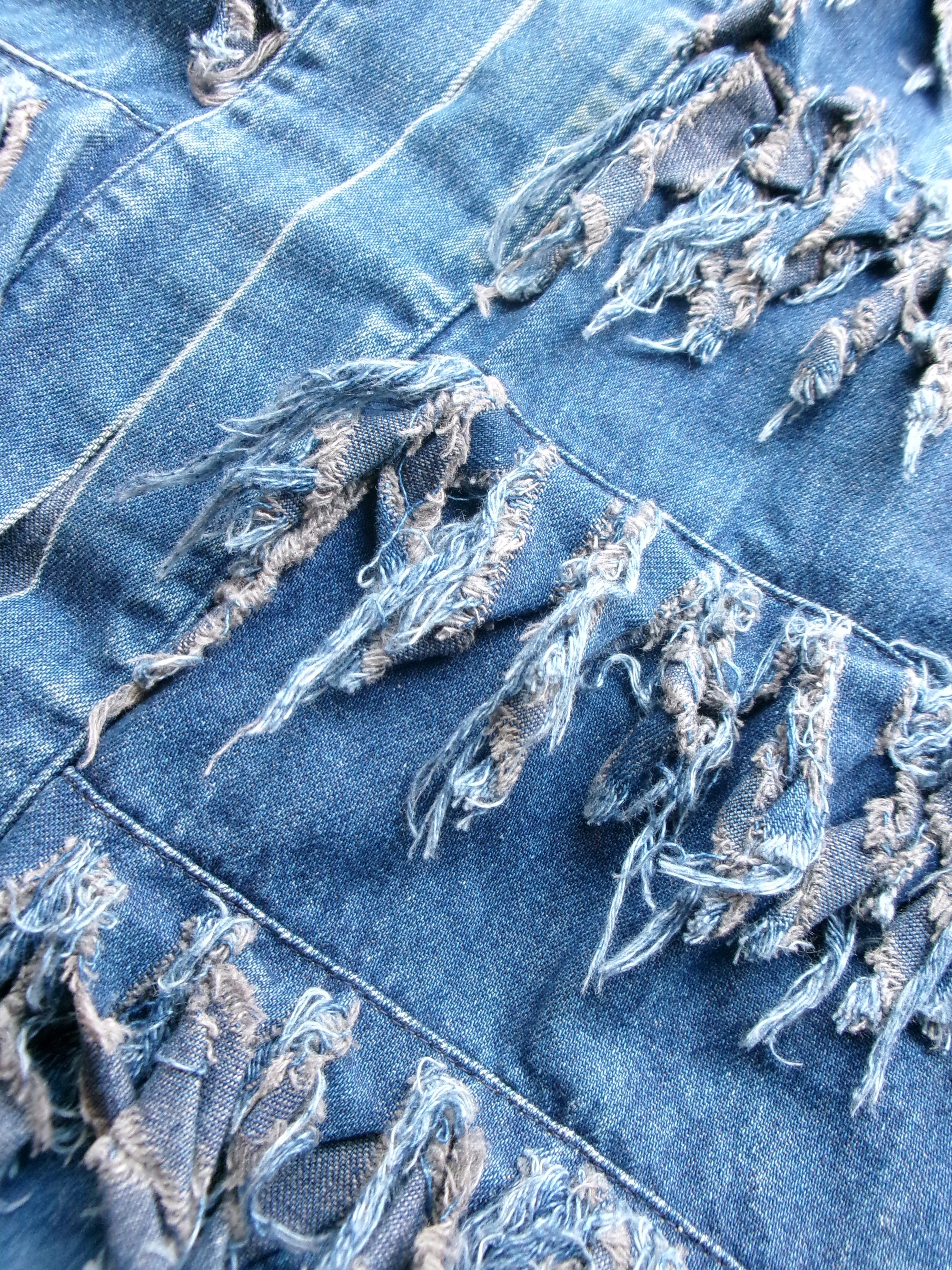 80s fringe denim jacket