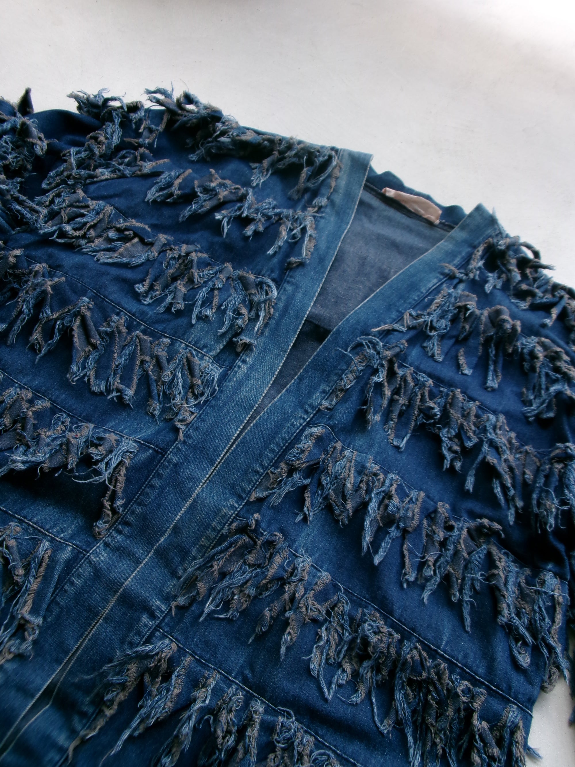 80s fringe denim jacket