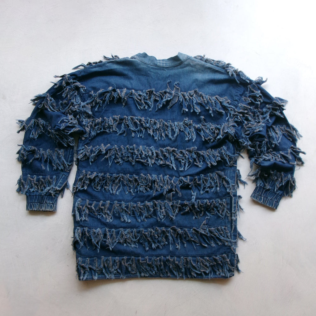 80s fringe denim jacket