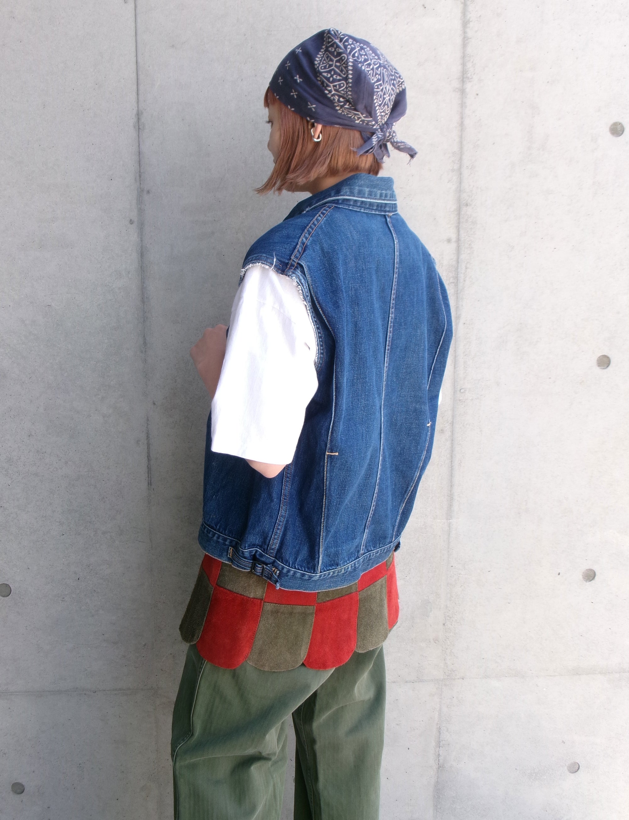 50s K-ALLS denim cut off vest