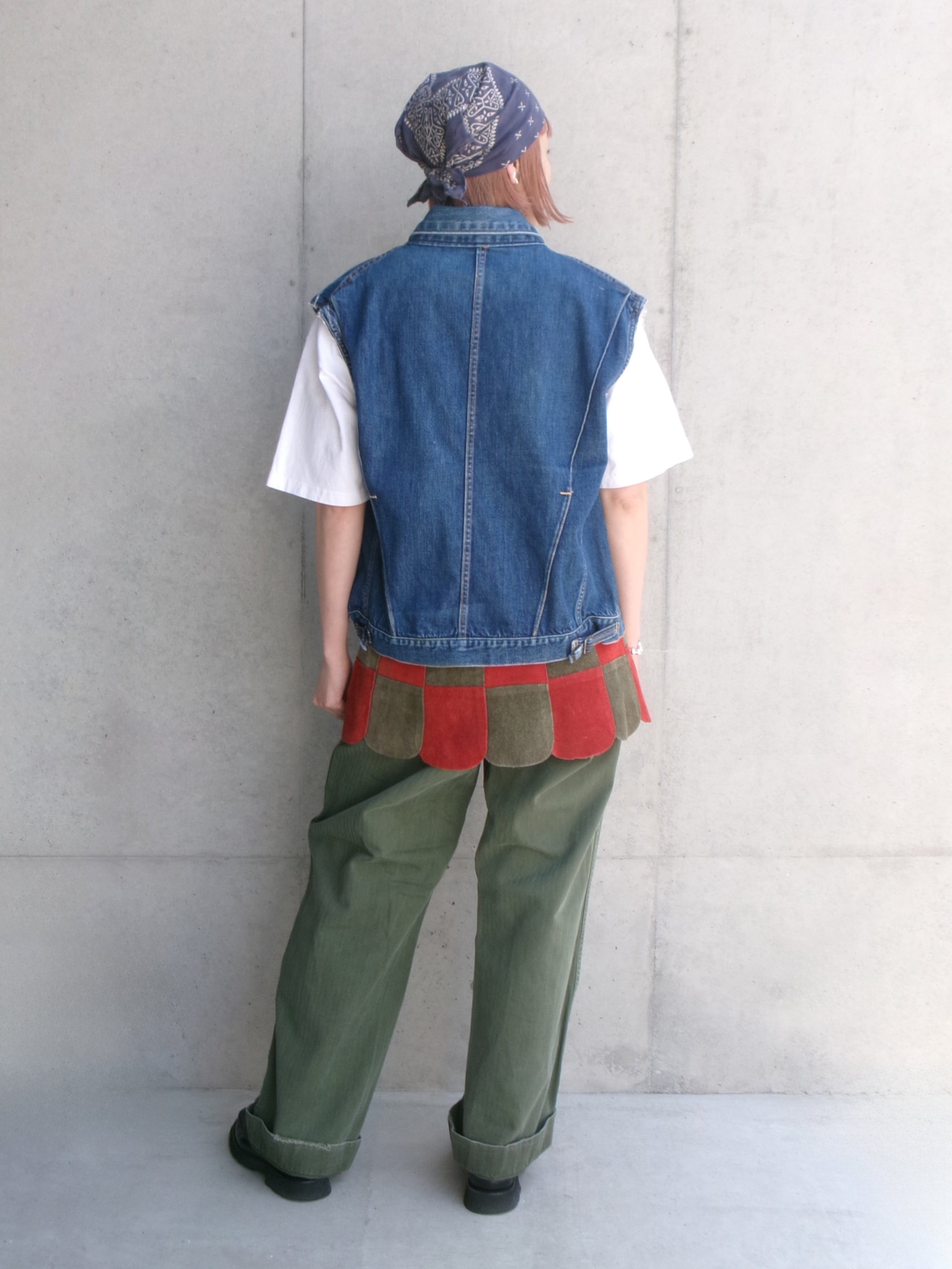50s K-ALLS denim cut off vest