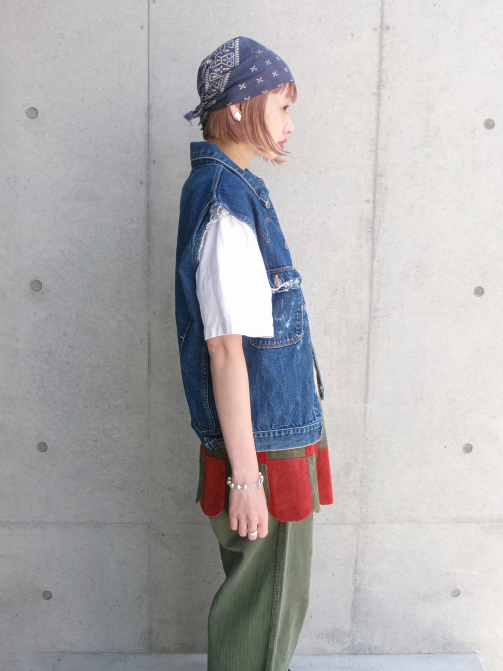 50s K-ALLS denim cut off vest