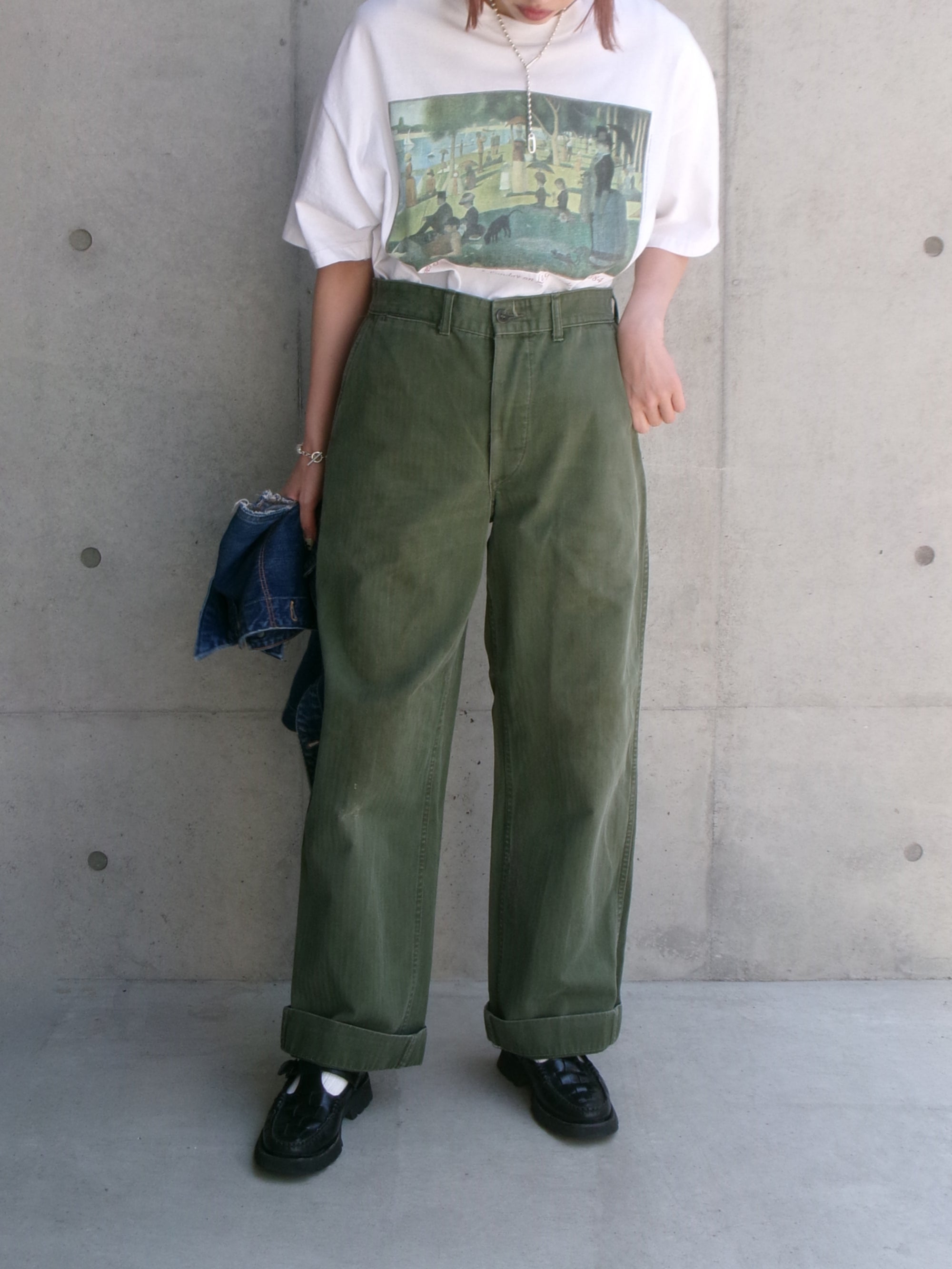 50s herringbone military pants