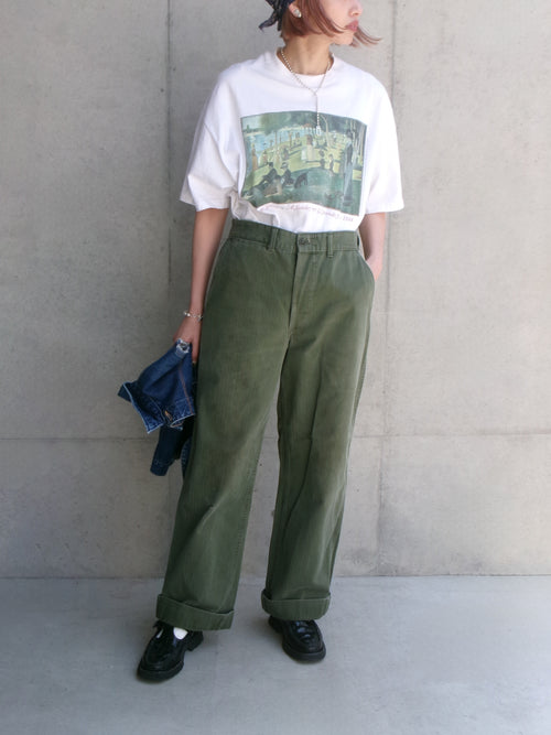 50s herringbone military pants