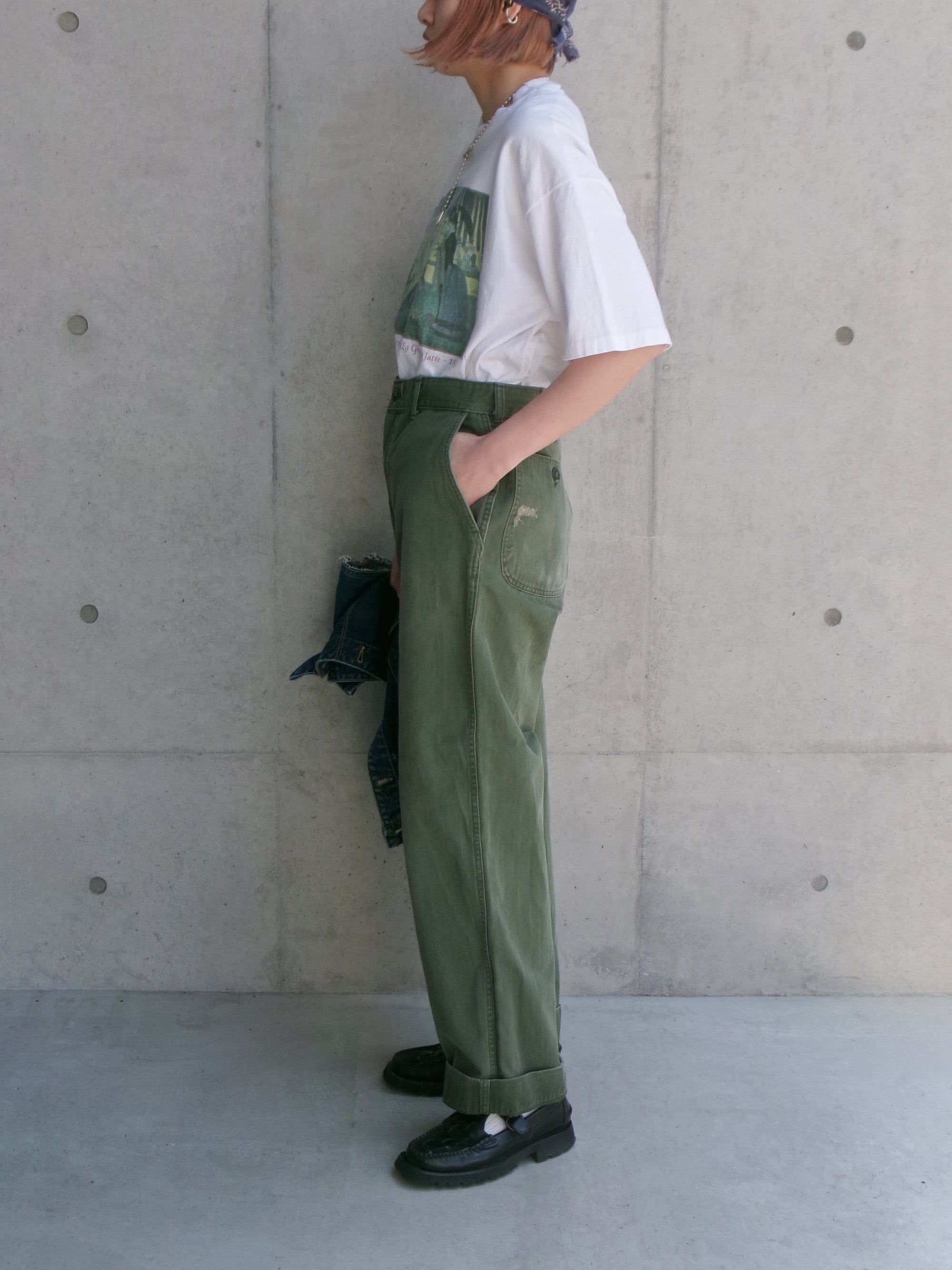 50s herringbone military pants