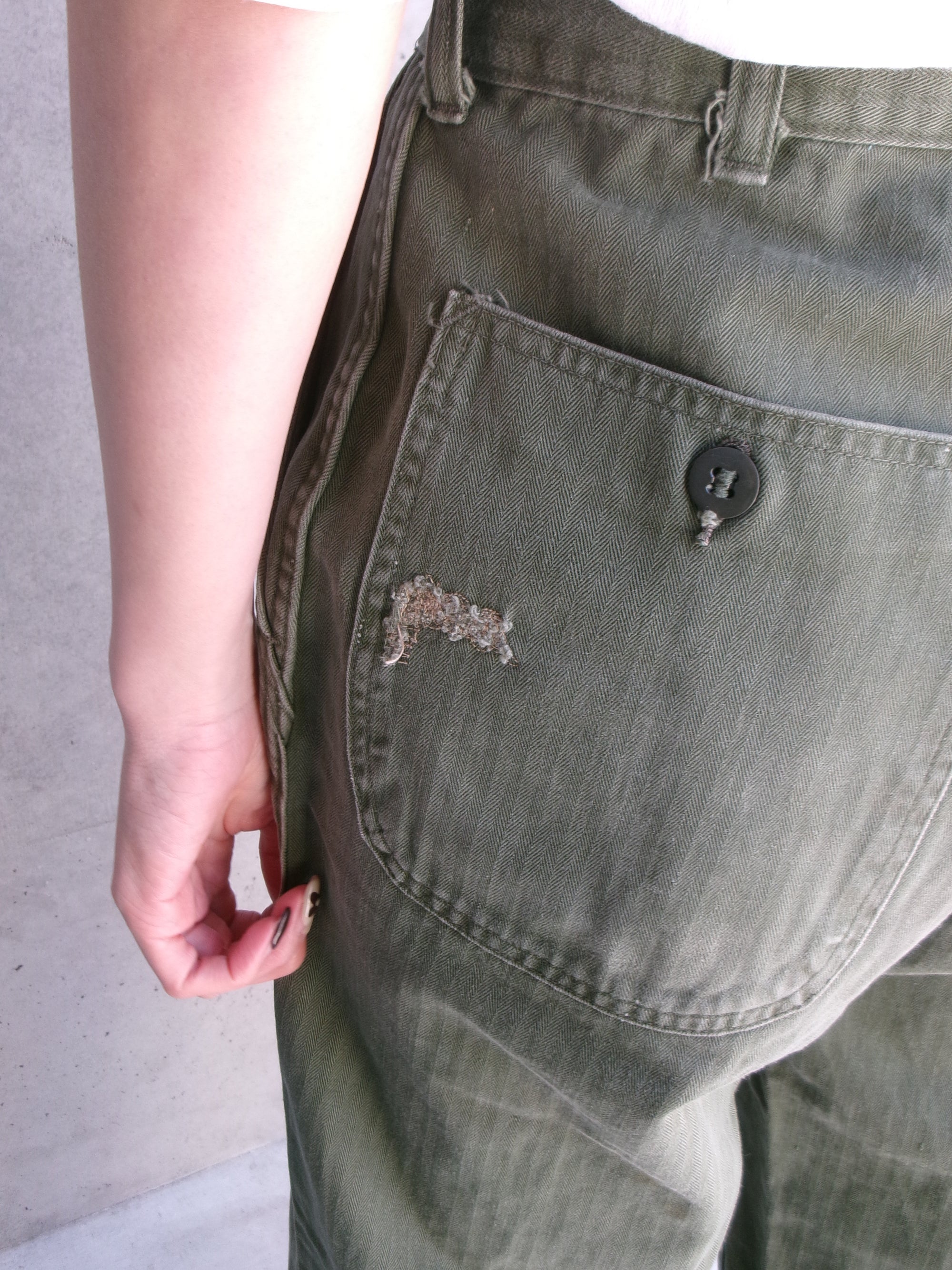 50s herringbone military pants