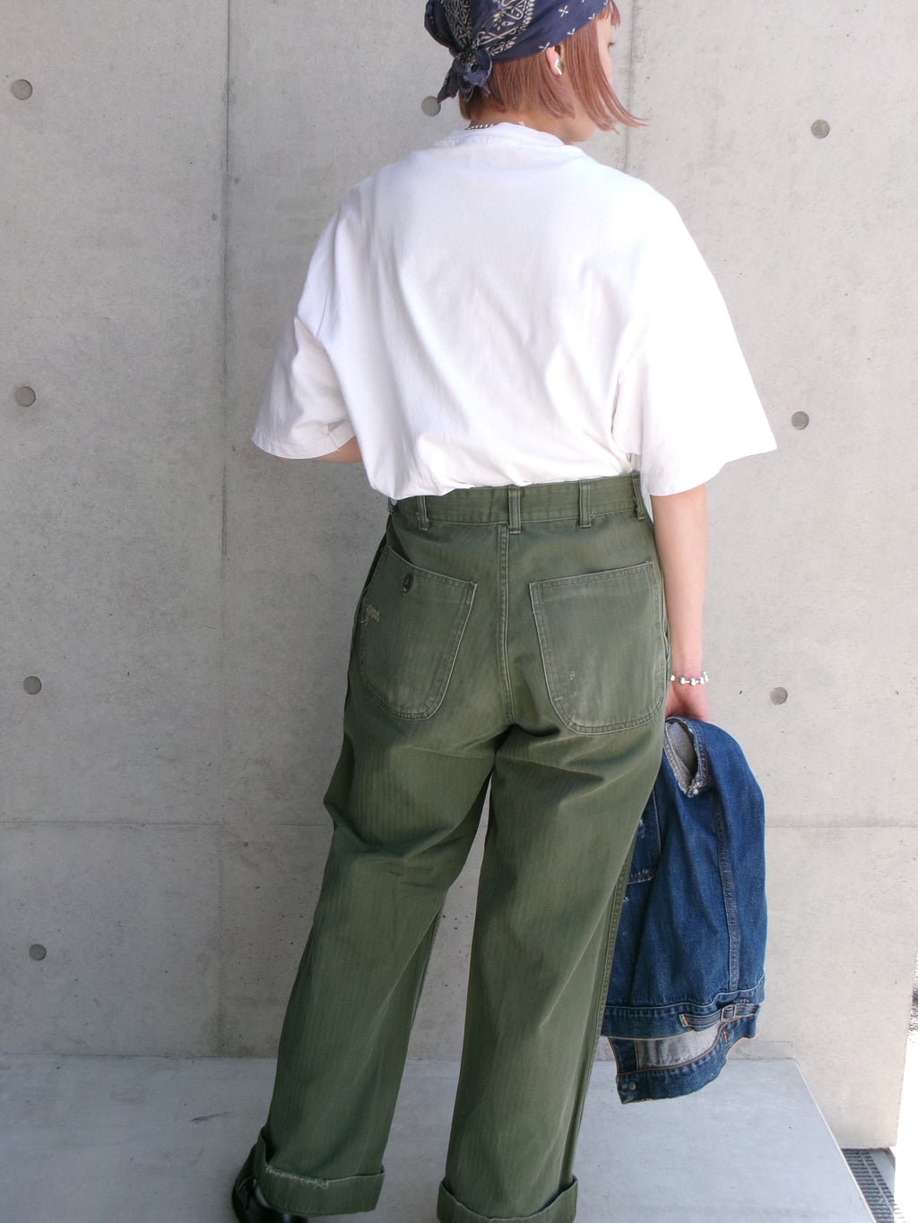 50s herringbone military pants