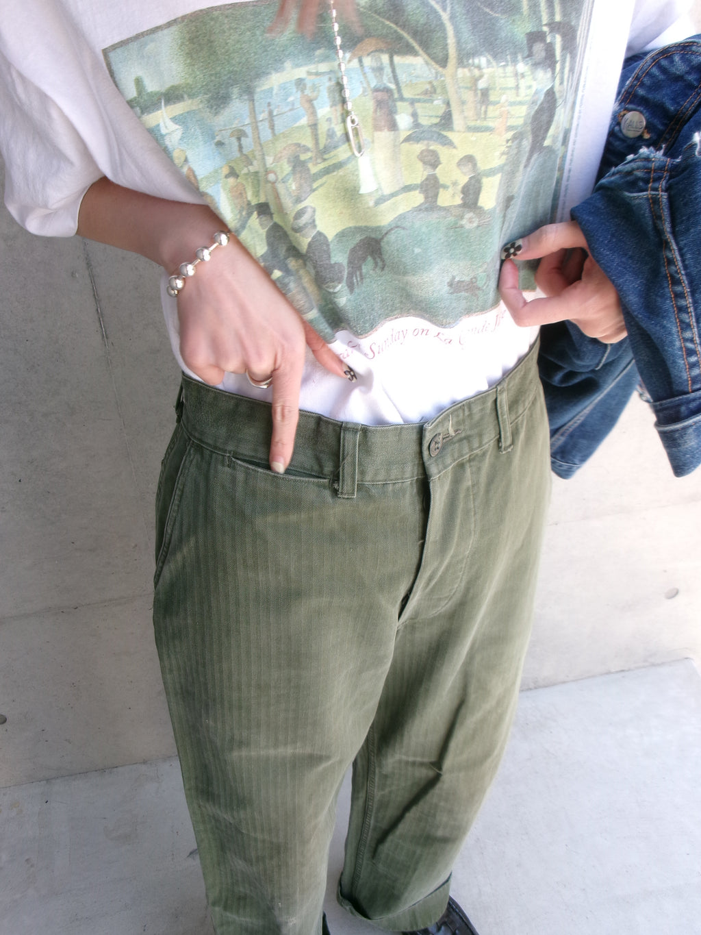 50s herringbone military pants