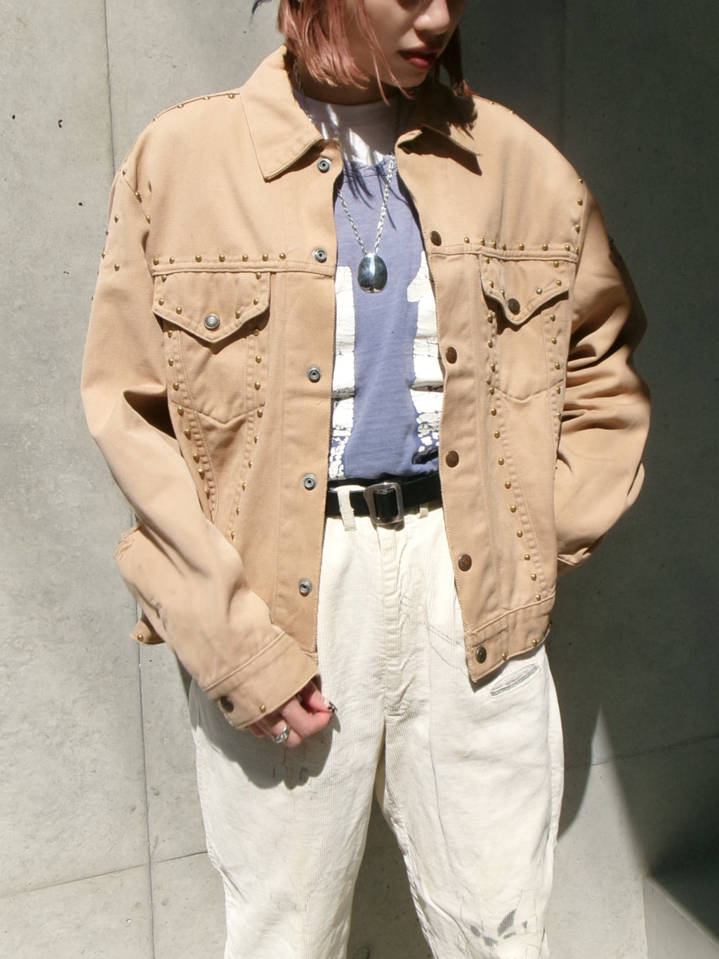 70s LEVIS studs beige jacket