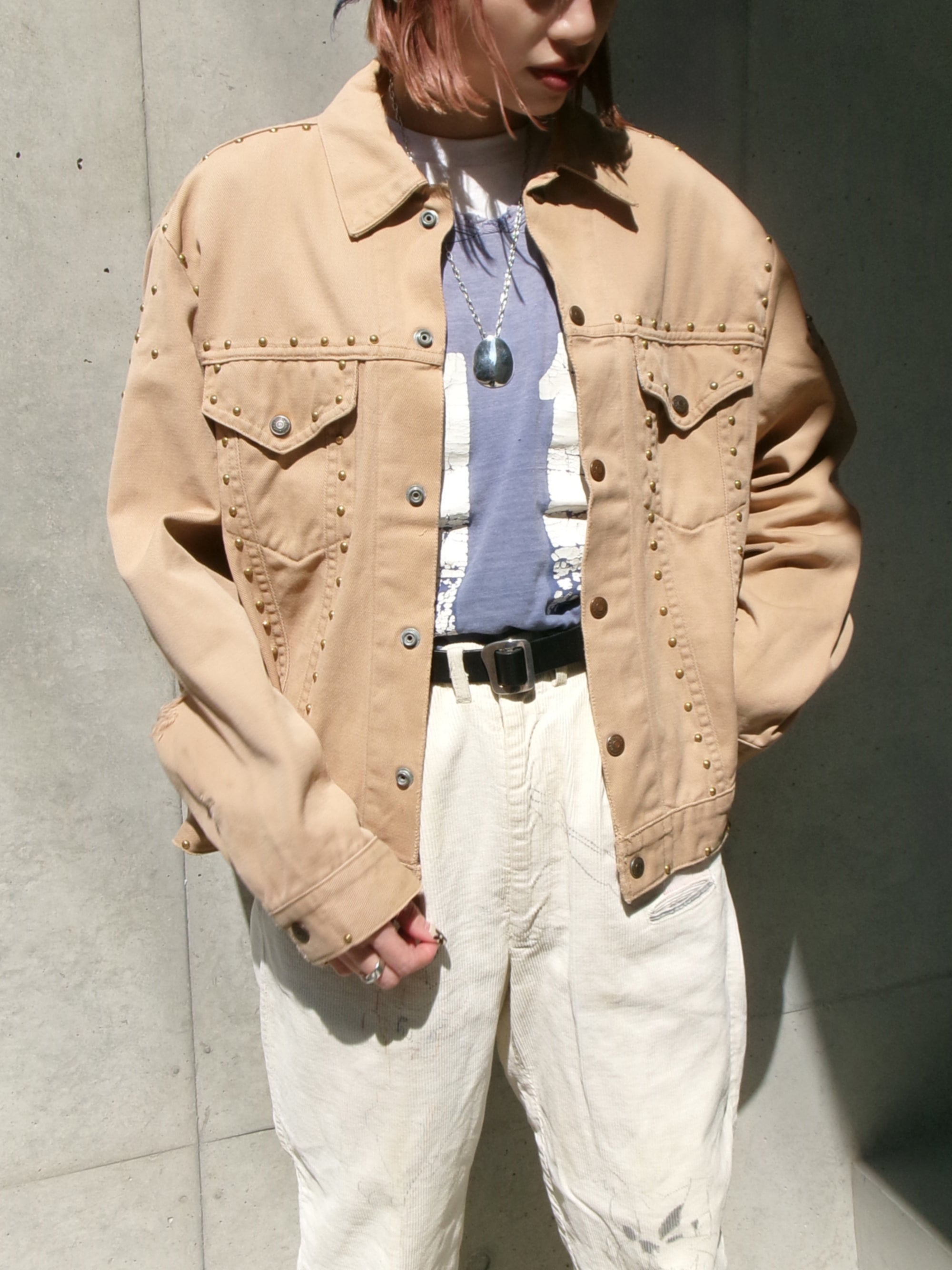 70s LEVIS studs beige jacket