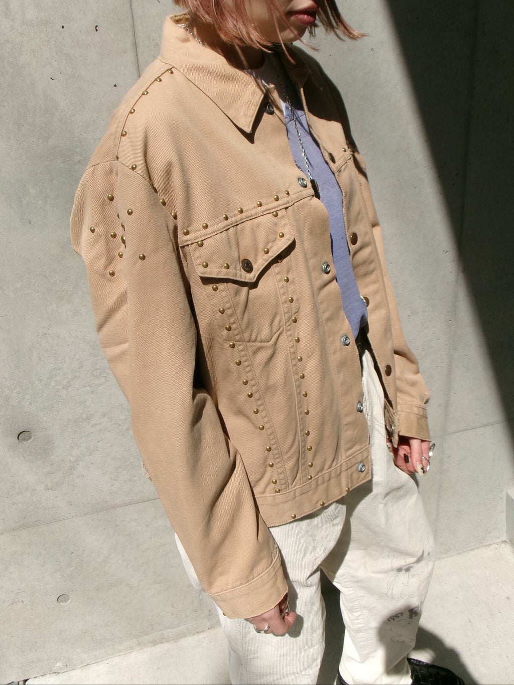 70s LEVIS studs beige jacket