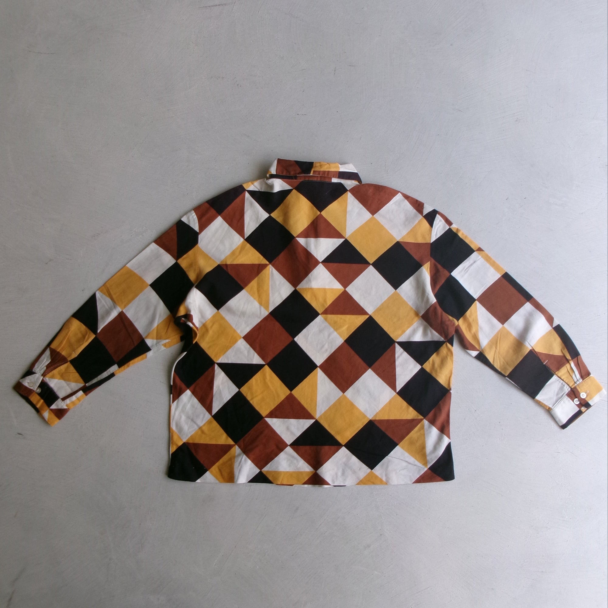 60s white stag checker pattern pull over