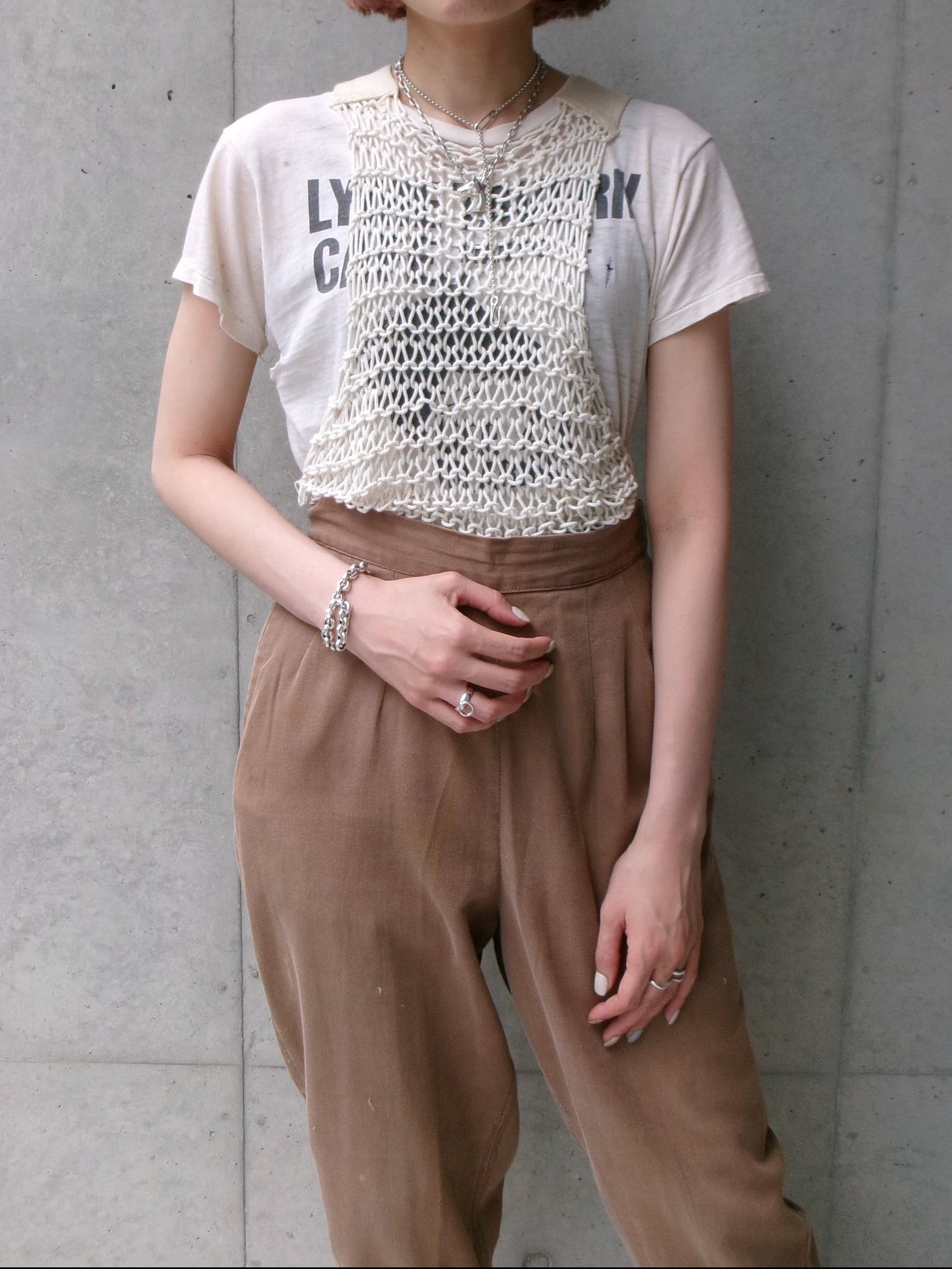 40s rope net tank top