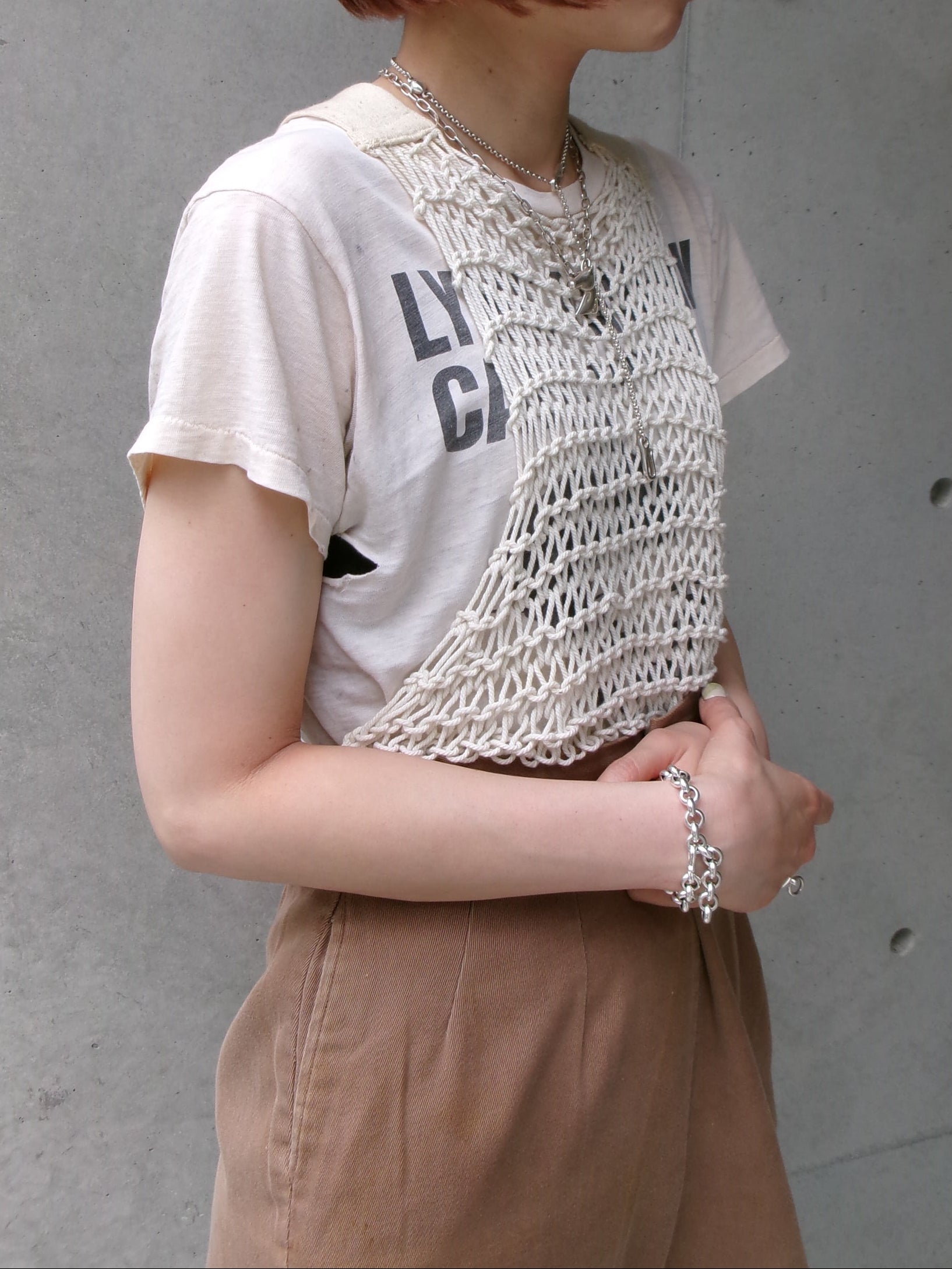 40s rope net tank top
