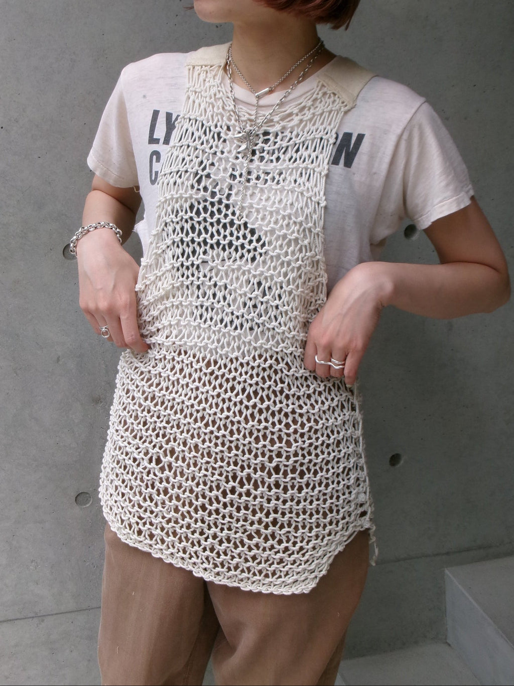 40s rope net tank top