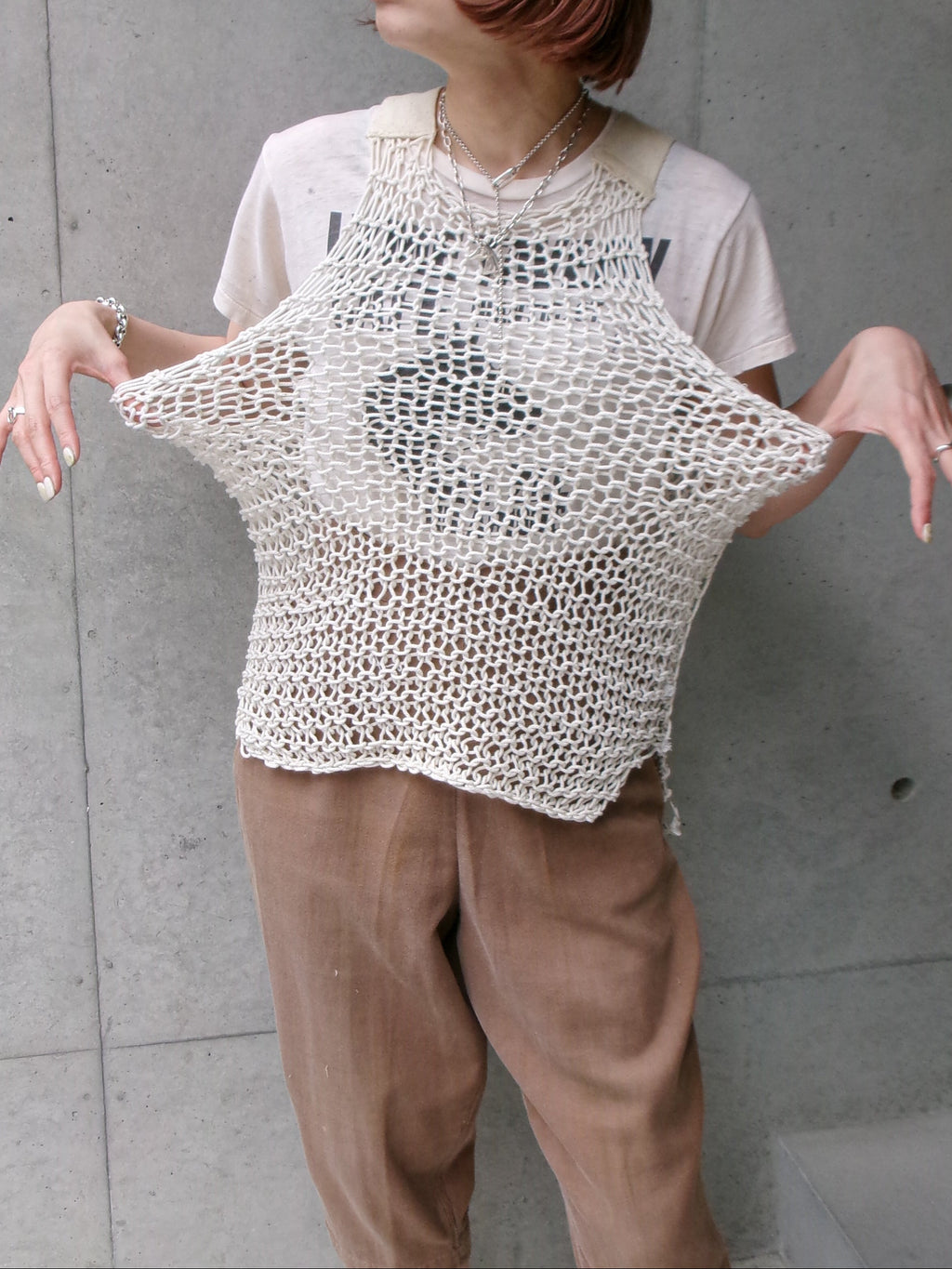 40s rope net tank top
