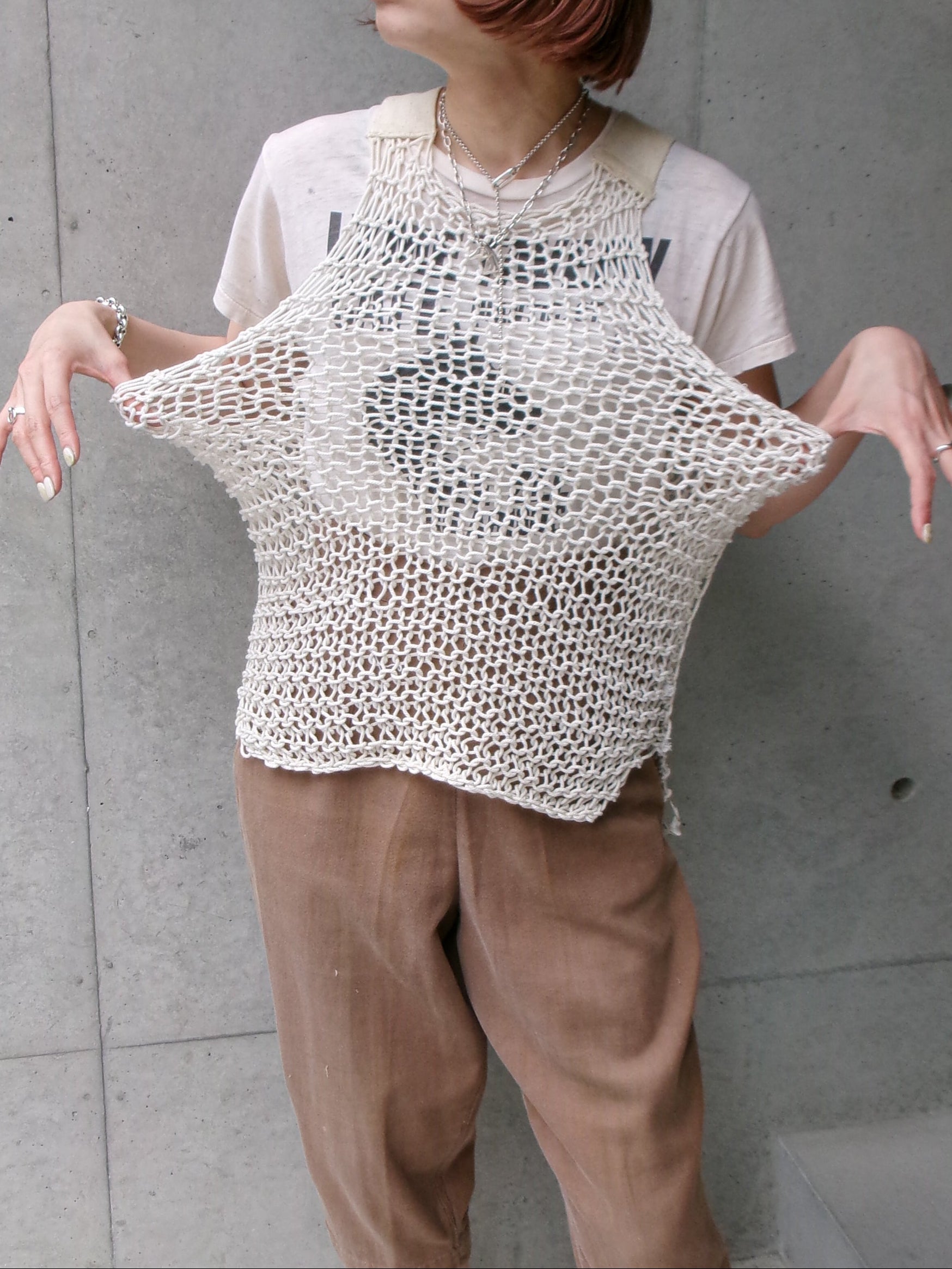 40s rope net tank top