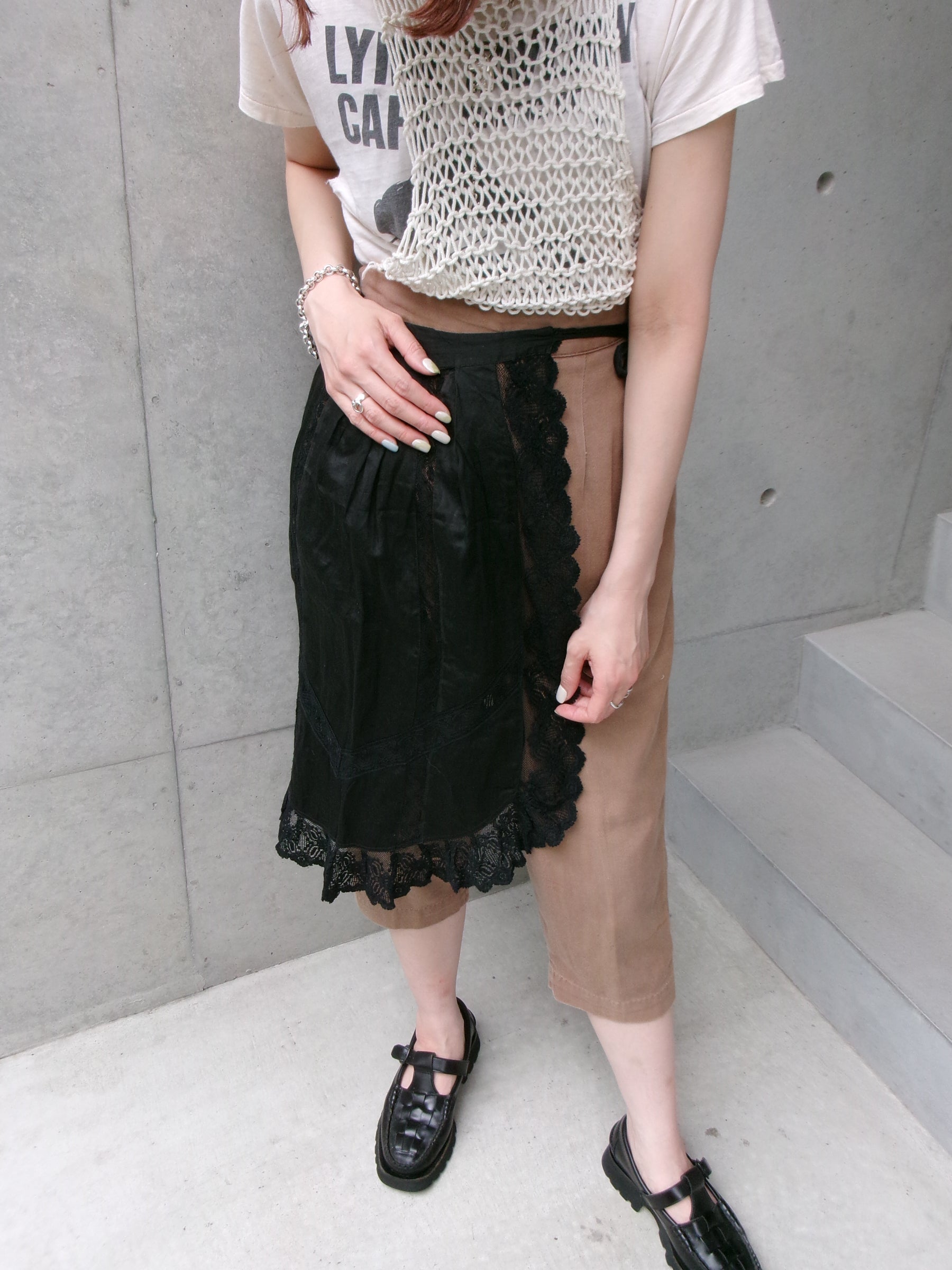 40s layered sheer apron
