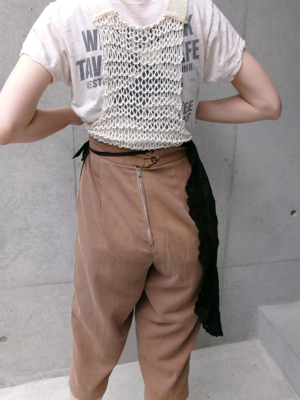 40s layered sheer apron