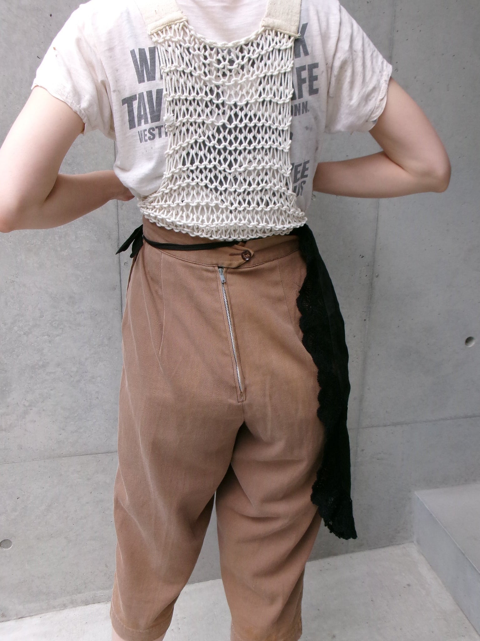 40s layered sheer apron