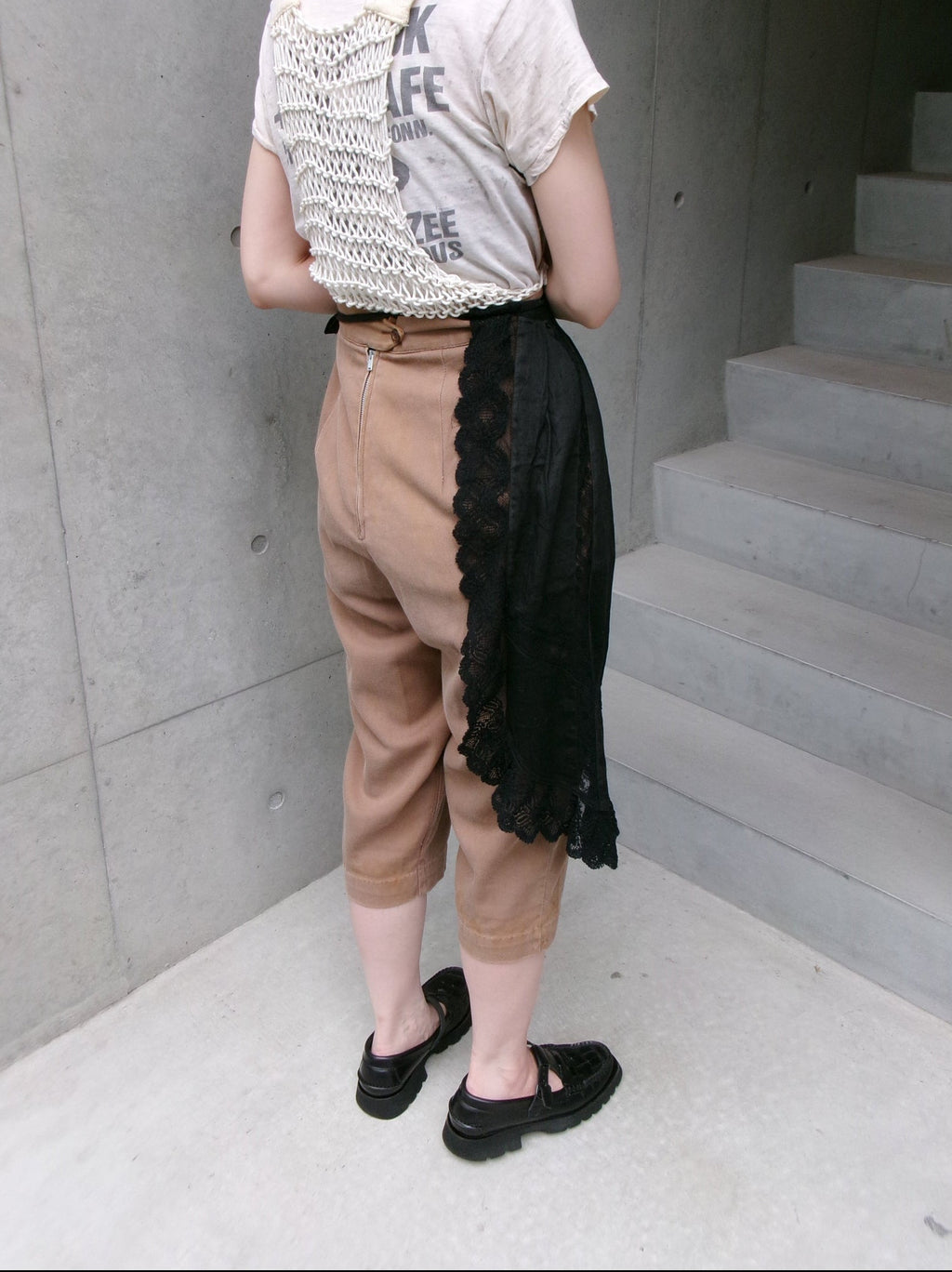40s layered sheer apron