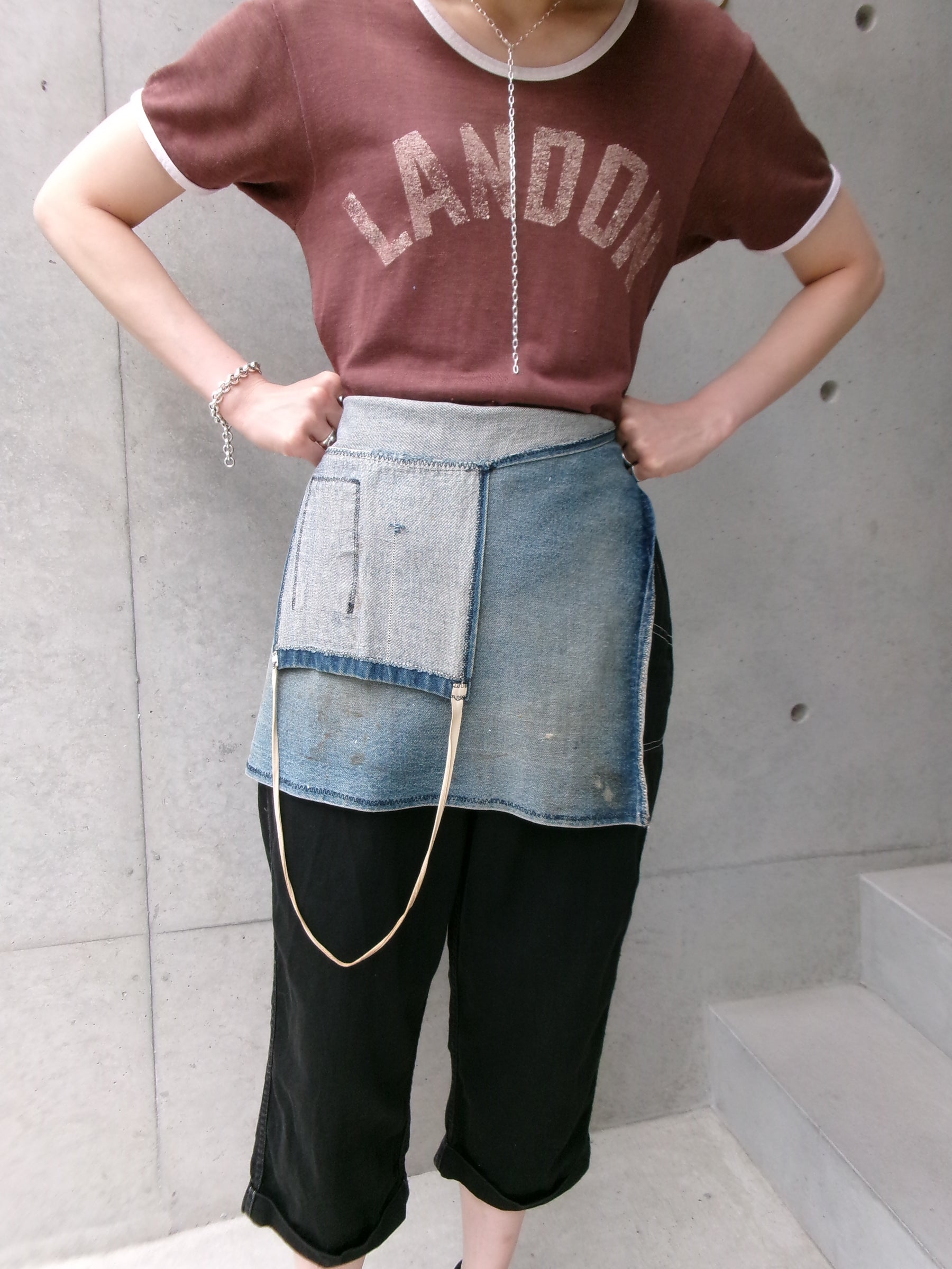 60s denim apron