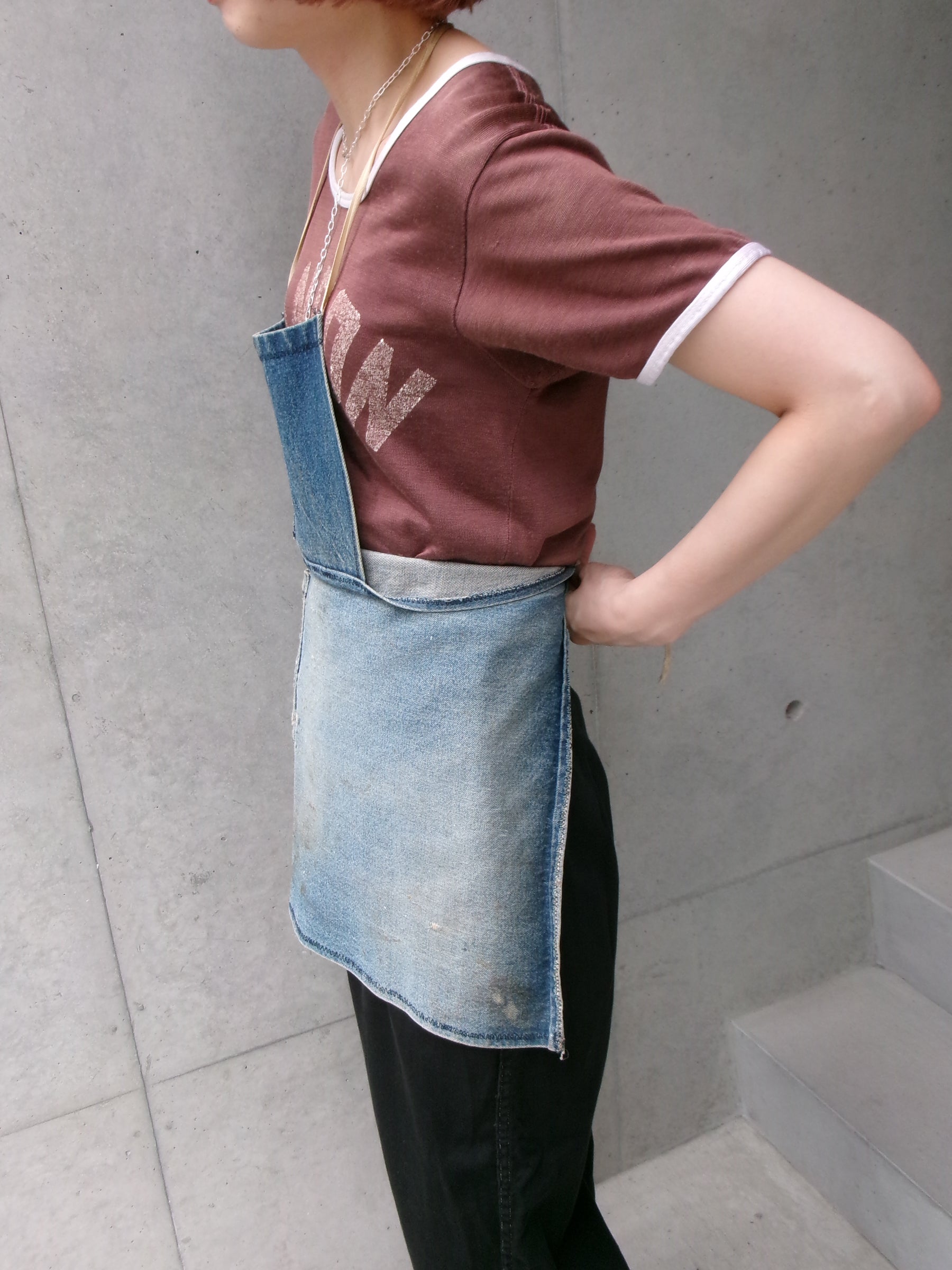60s denim apron