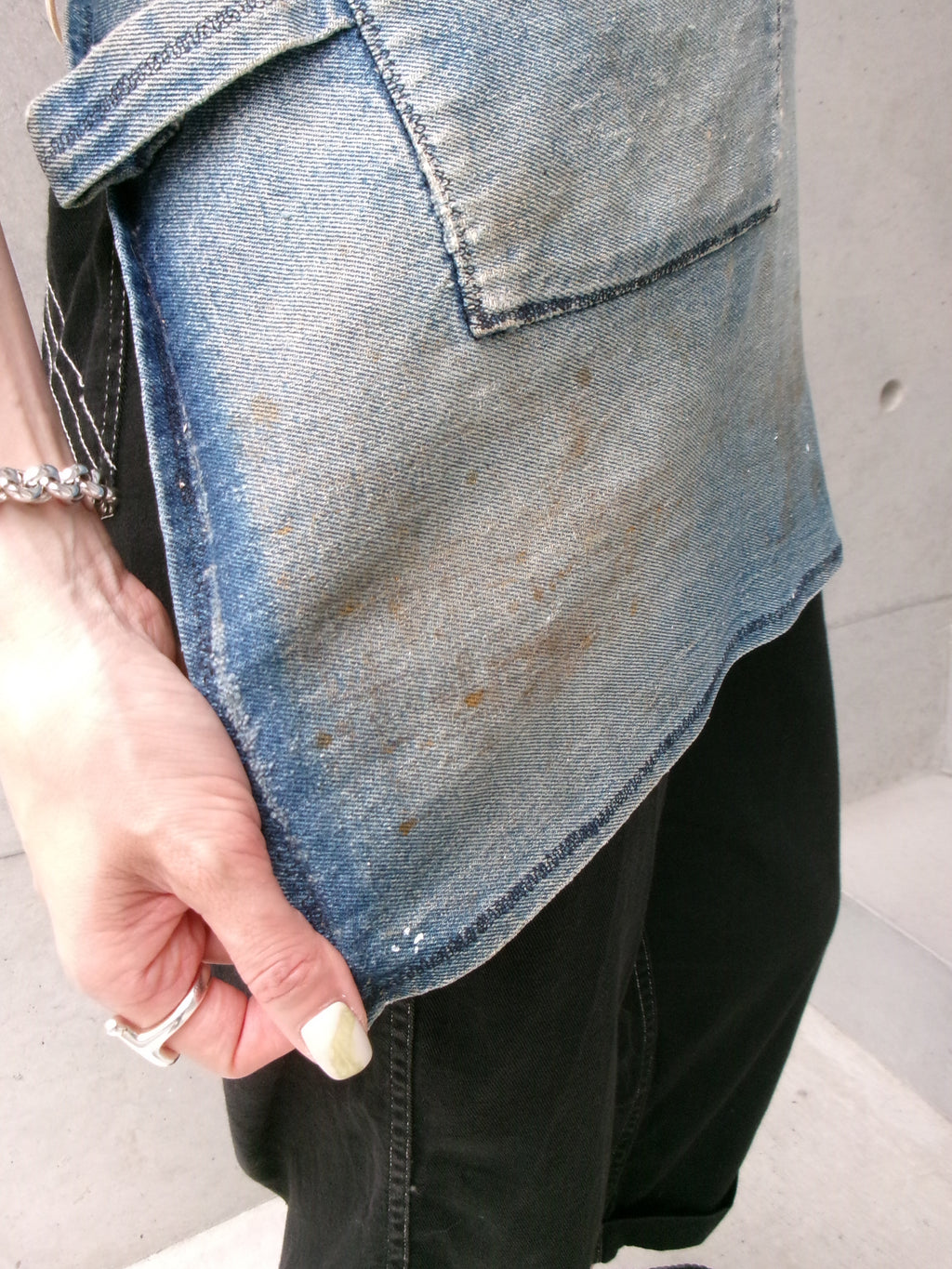60s denim apron