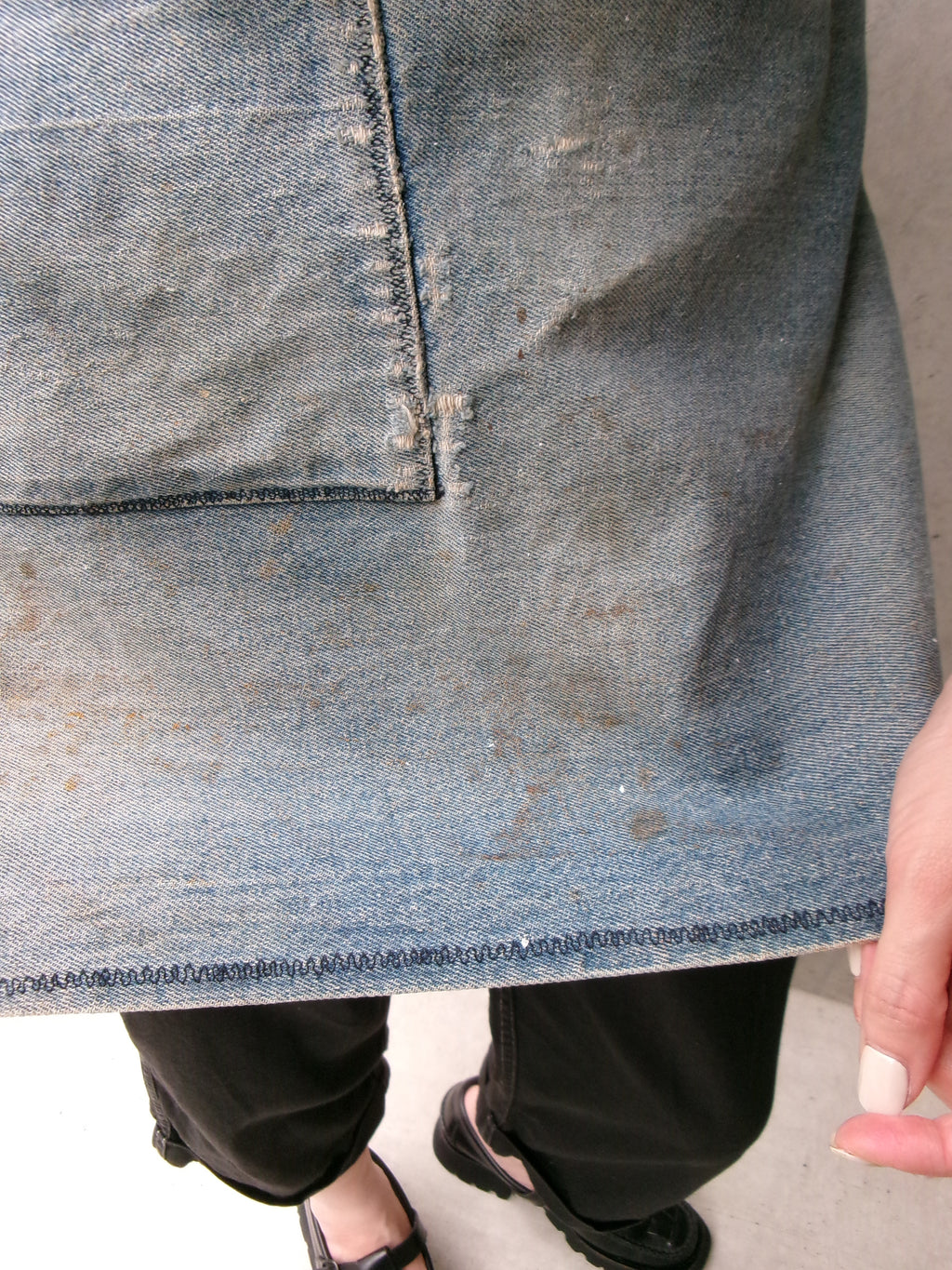 60s denim apron