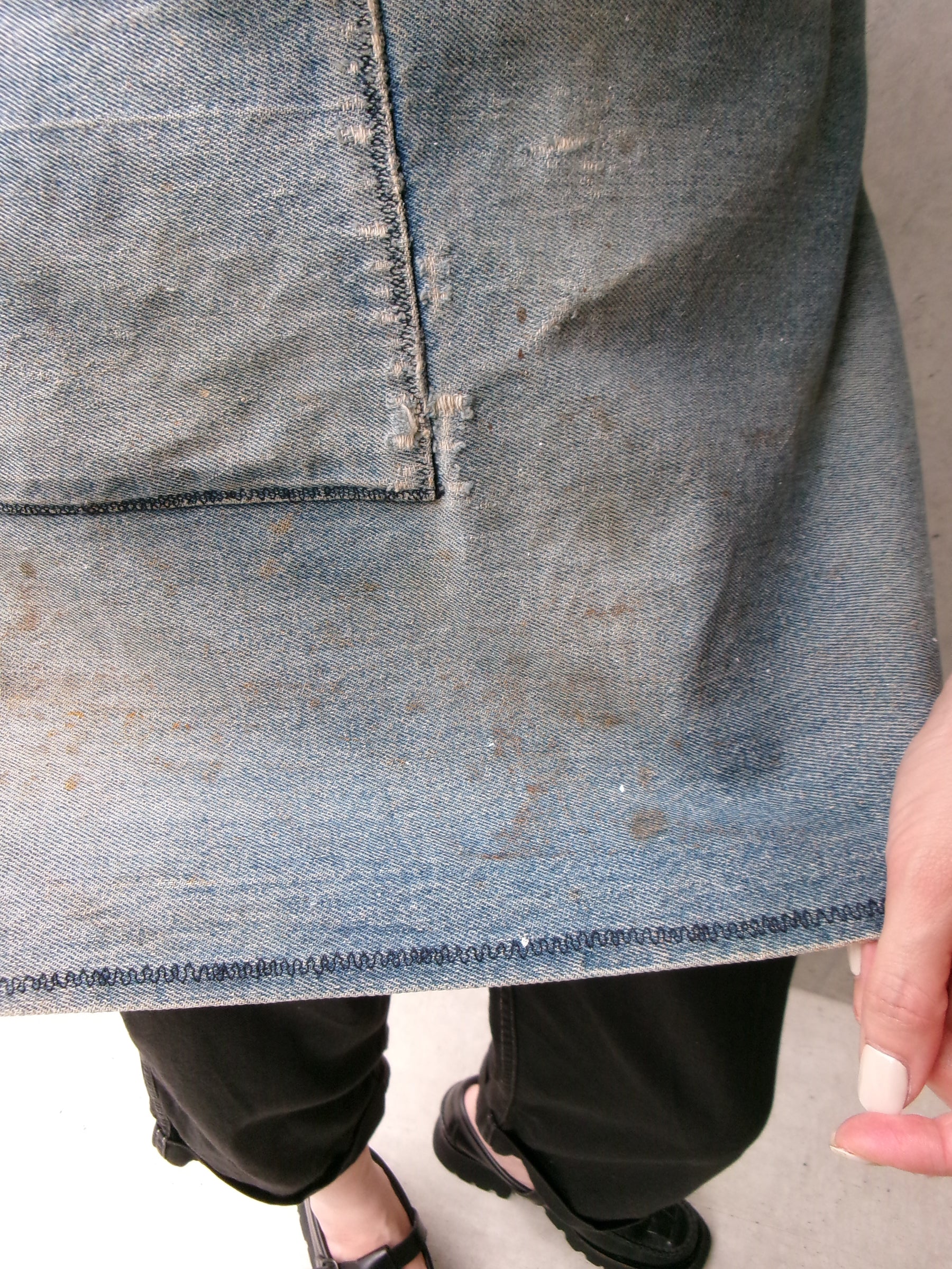 60s denim apron