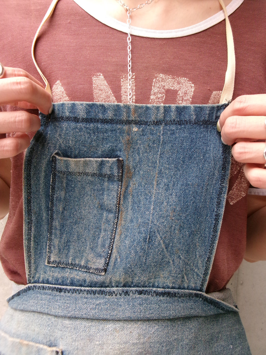 60s denim apron
