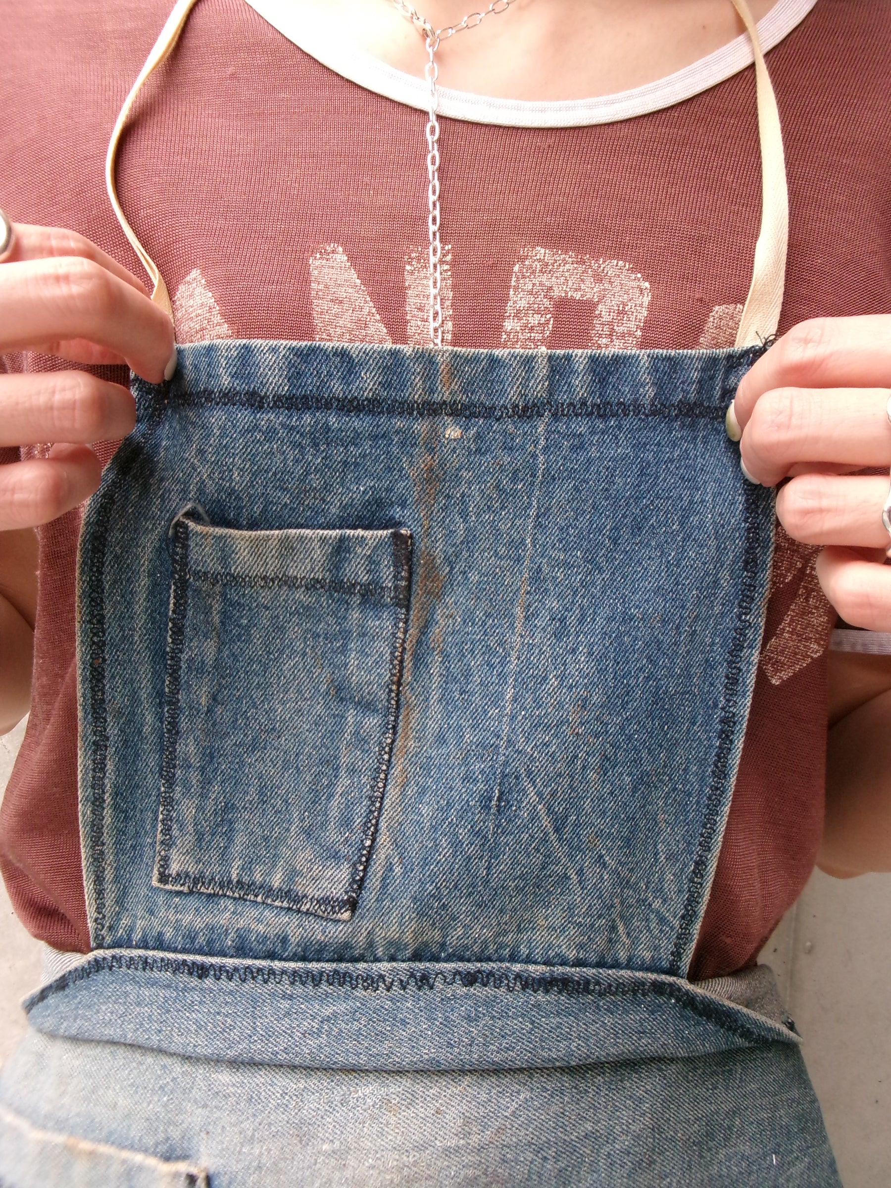 60s denim apron