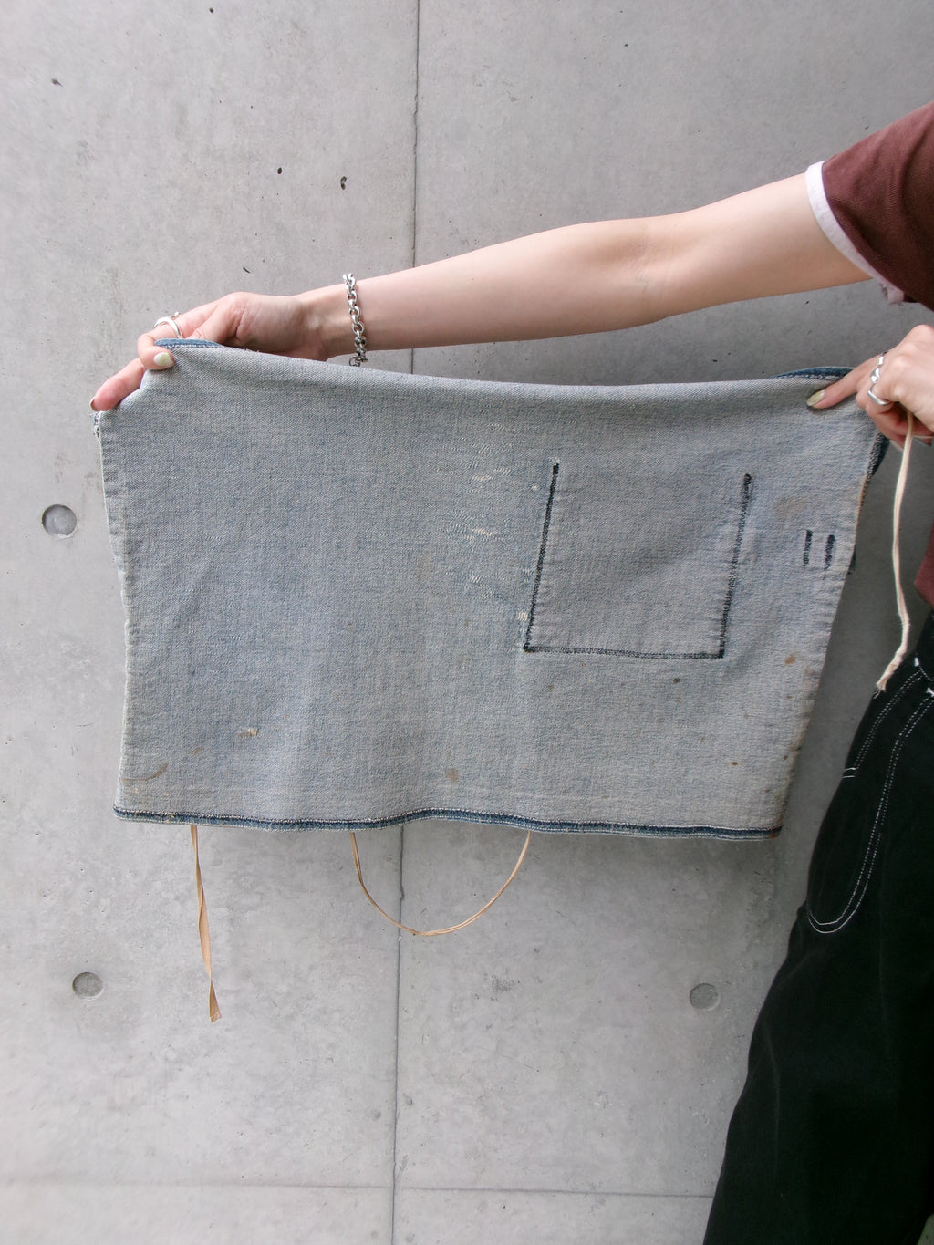 60s denim apron