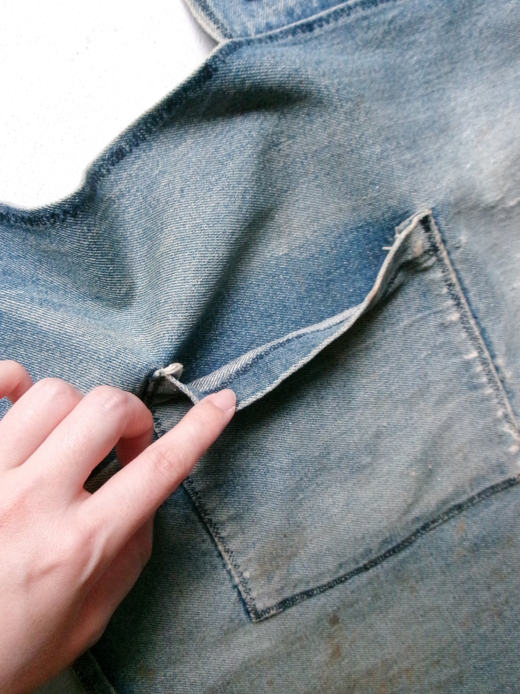 60s denim apron