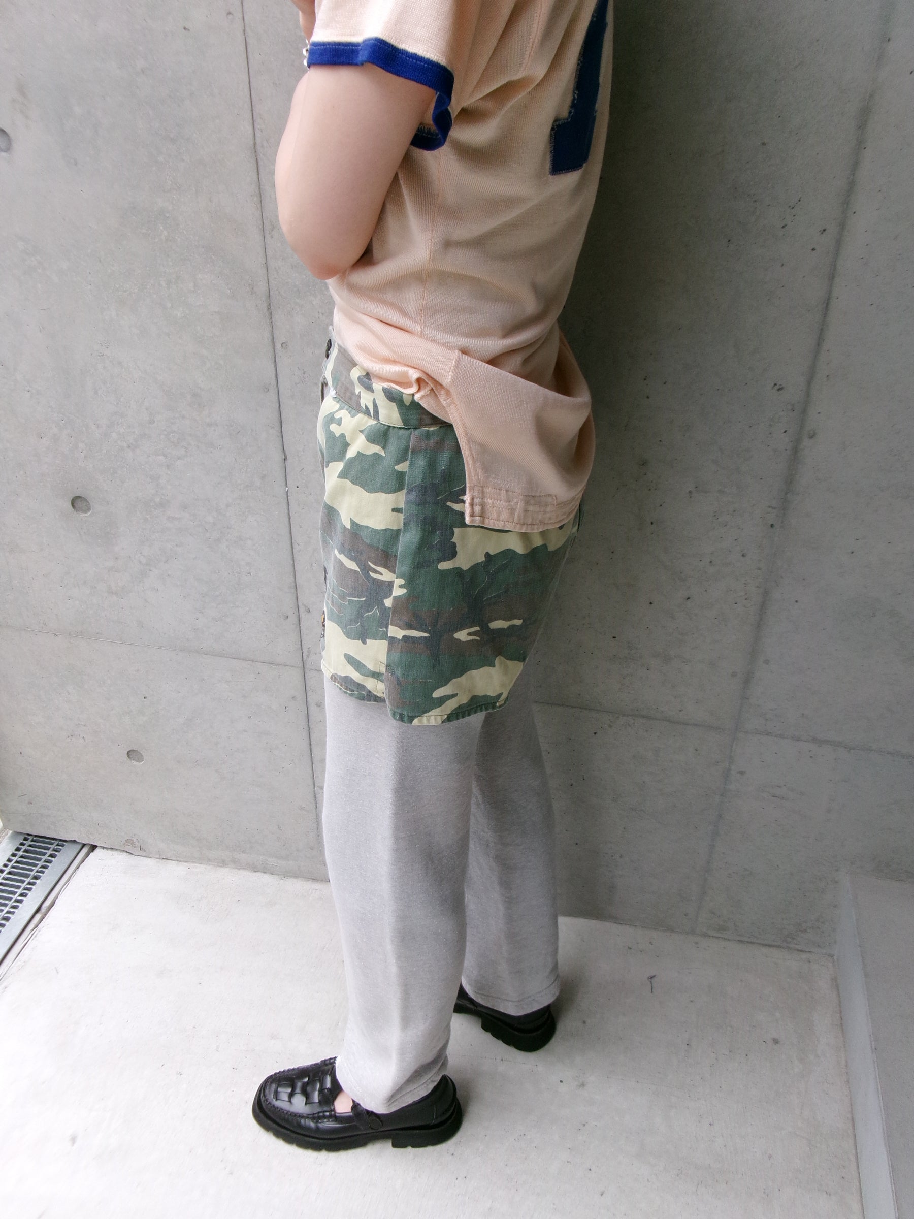 60s vietnam camouflage pattern military short pants