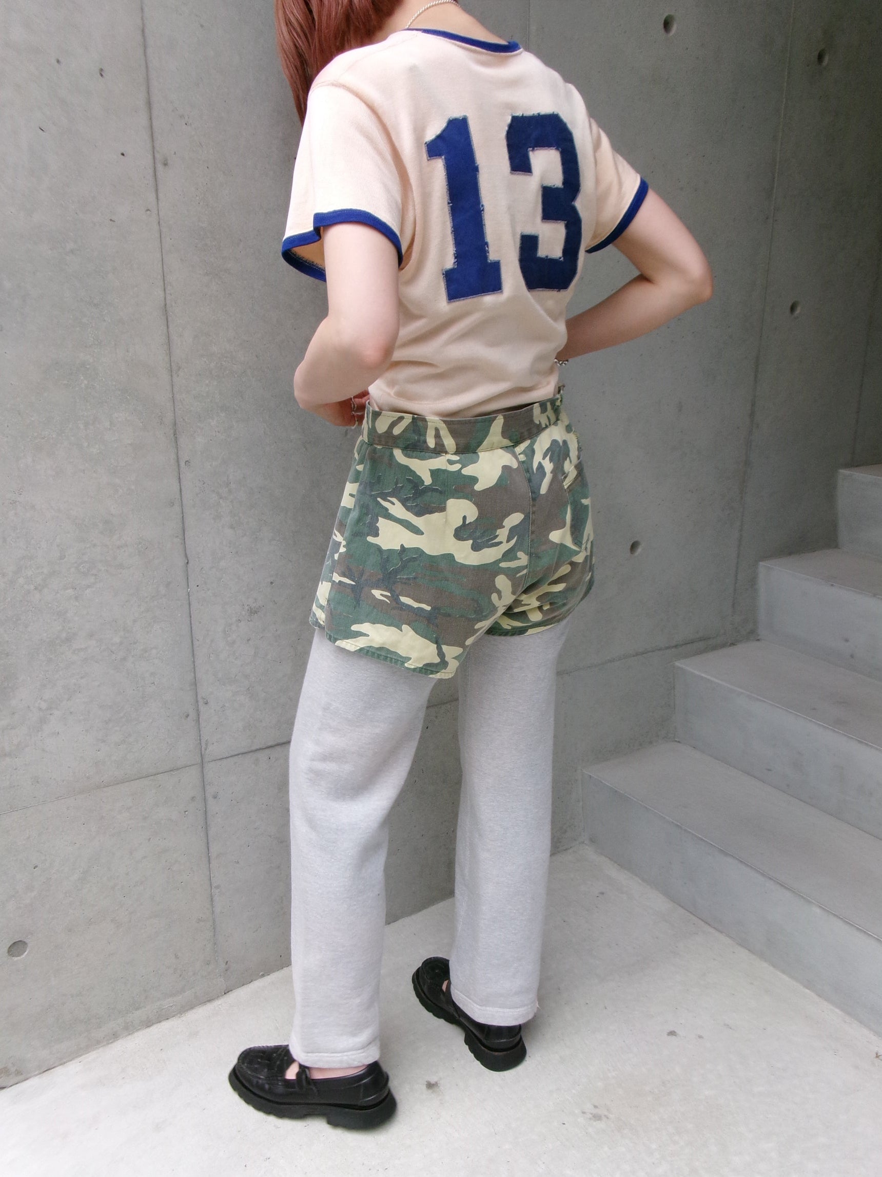 60s vietnam camouflage pattern military short pants