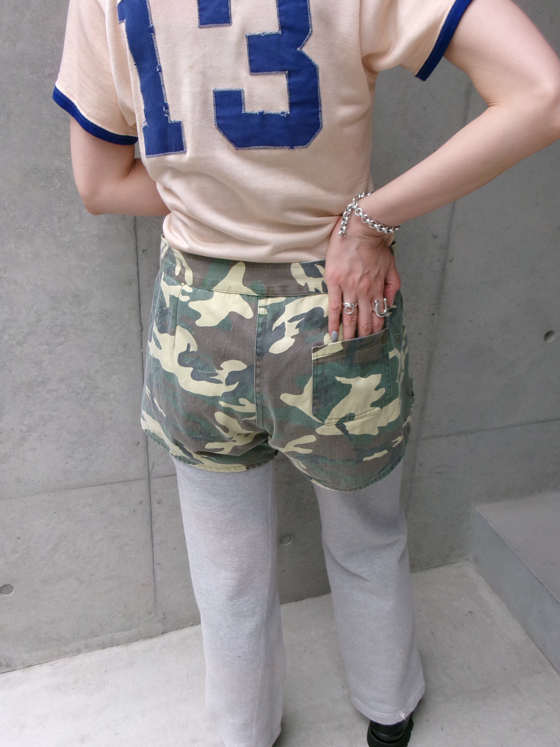 60s vietnam camouflage pattern military short pants
