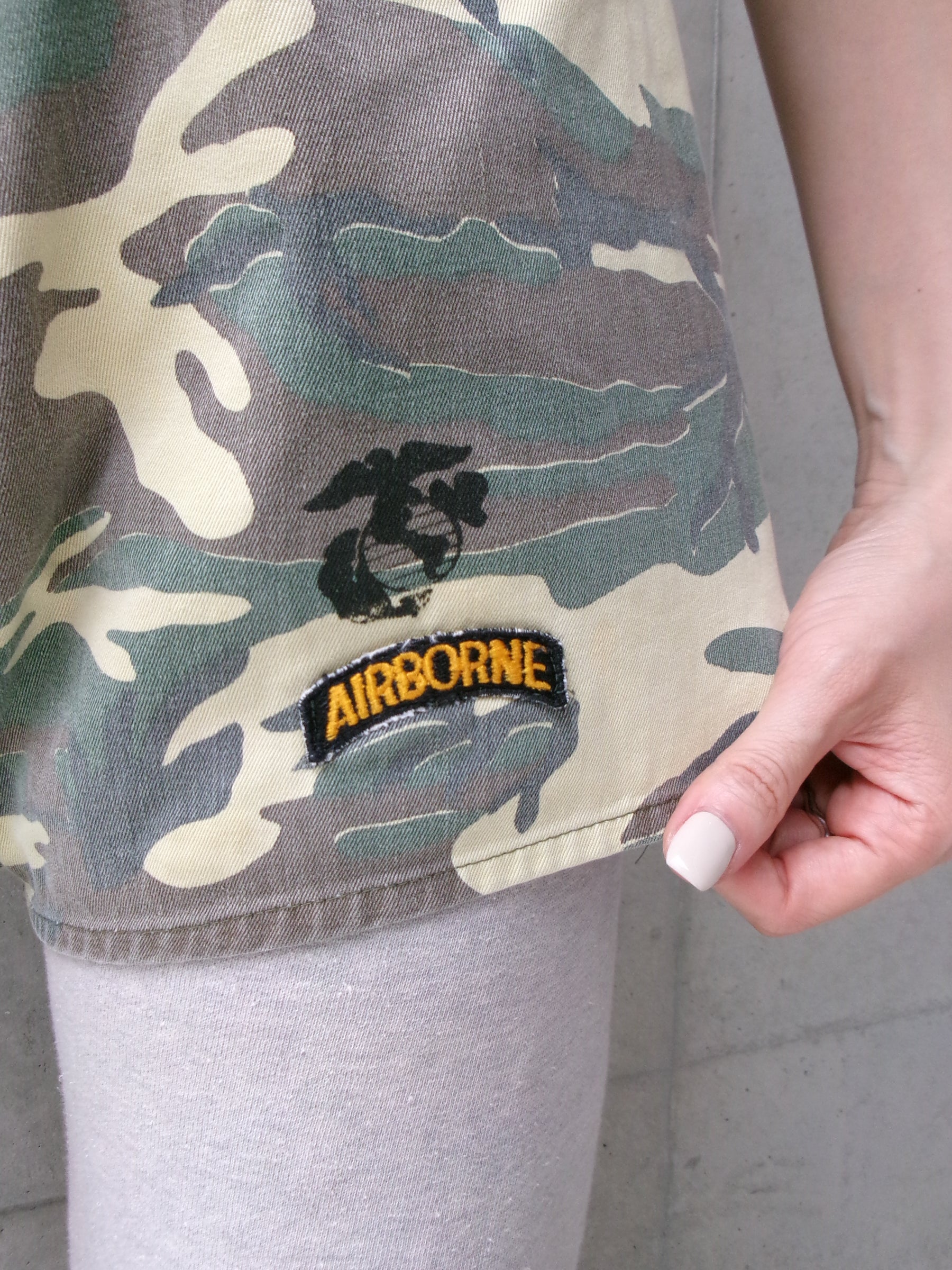 60s vietnam camouflage pattern military short pants