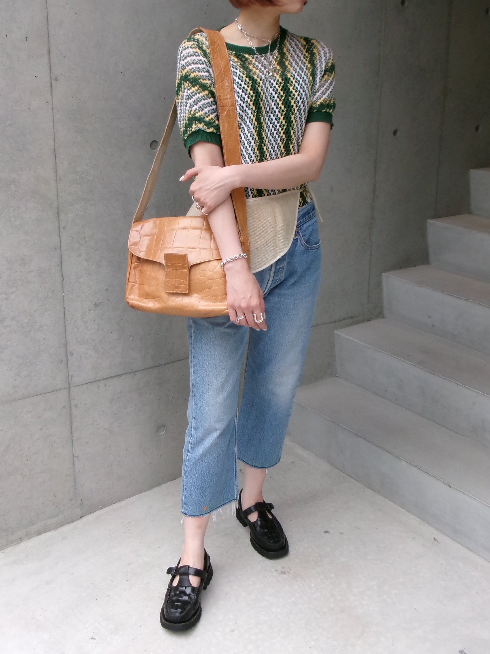70s Italy made leather bag