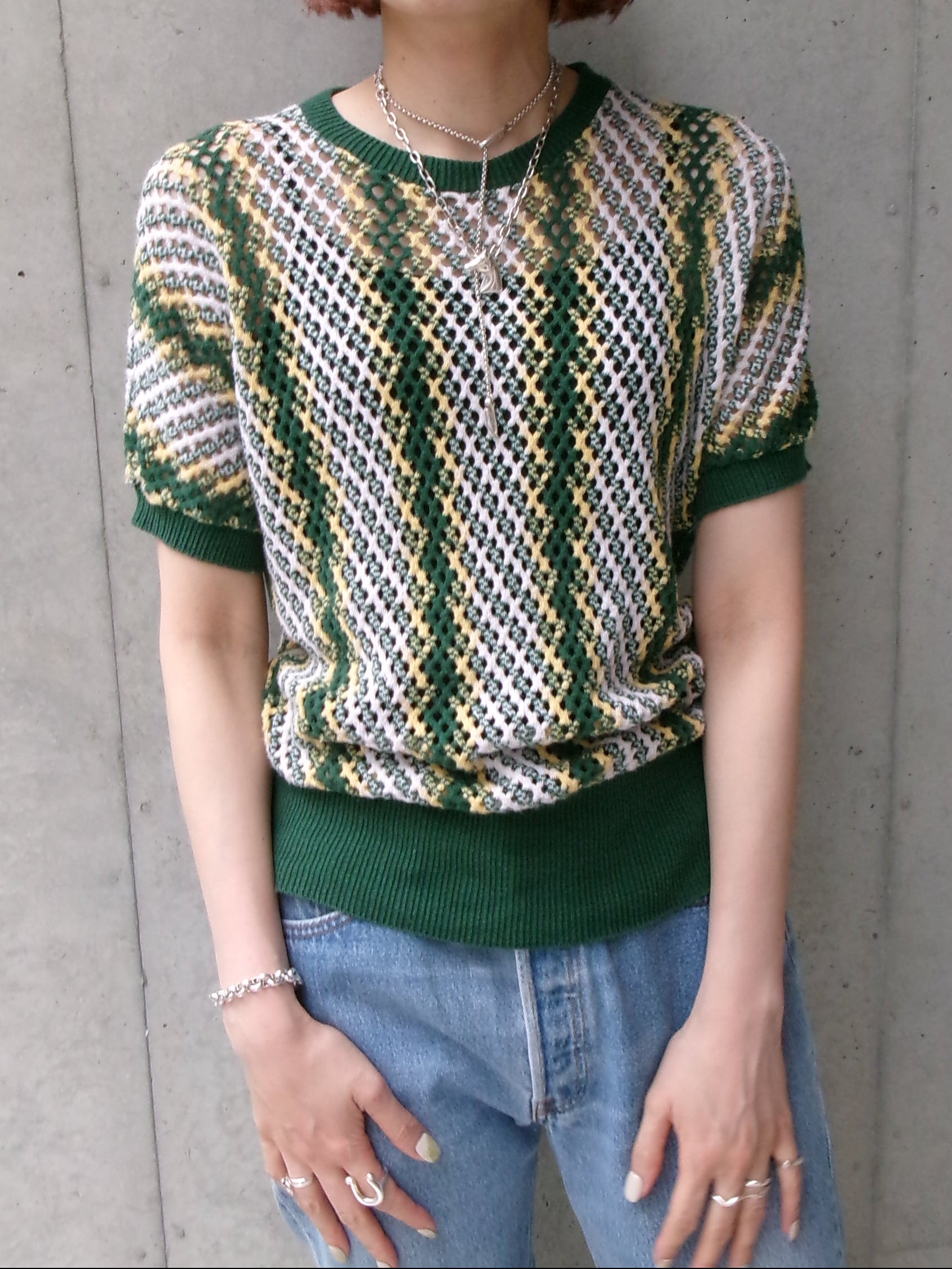 40s MIAMIAN summer  beach half sleeves knit