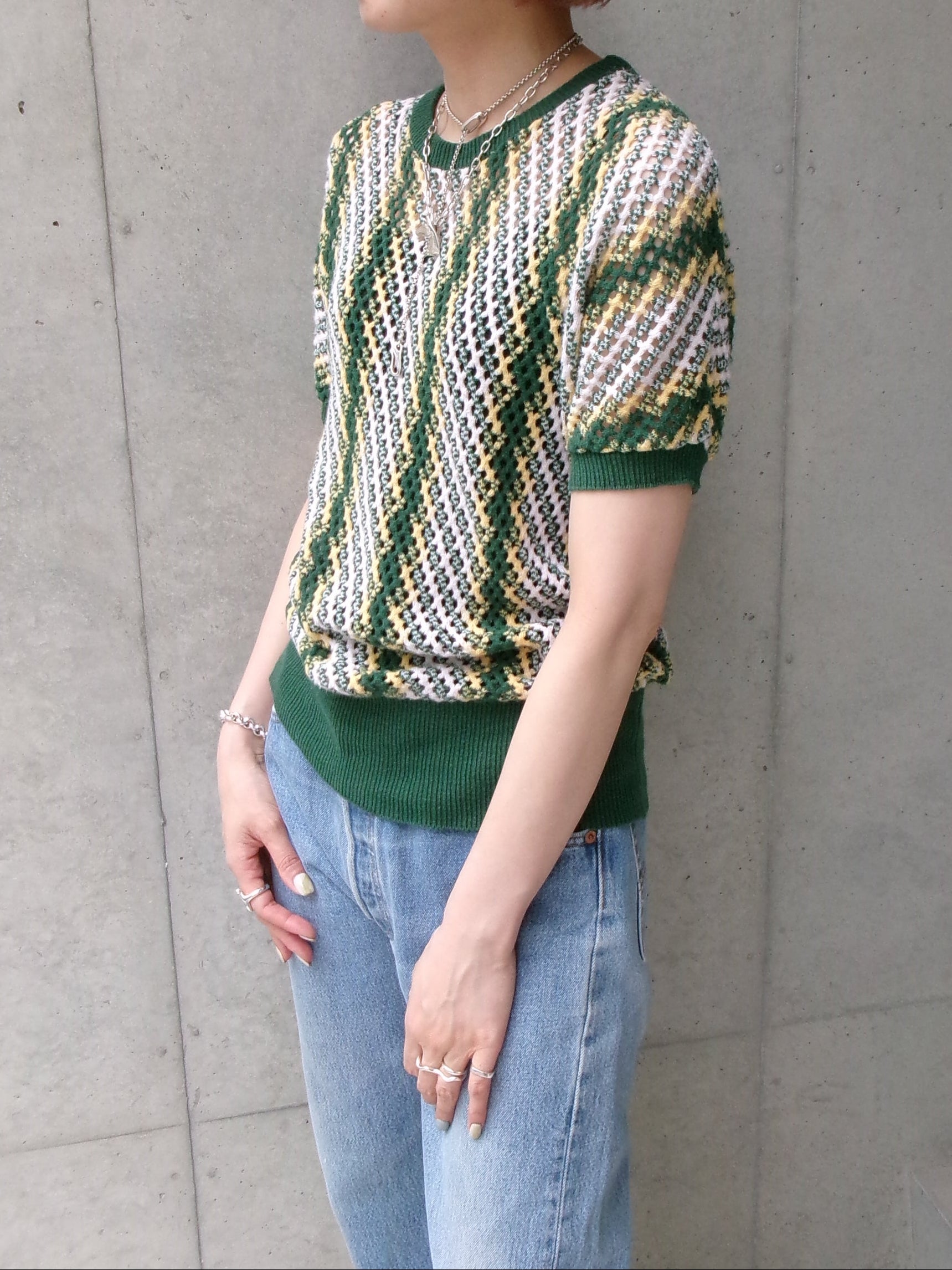 40s MIAMIAN summer  beach half sleeves knit