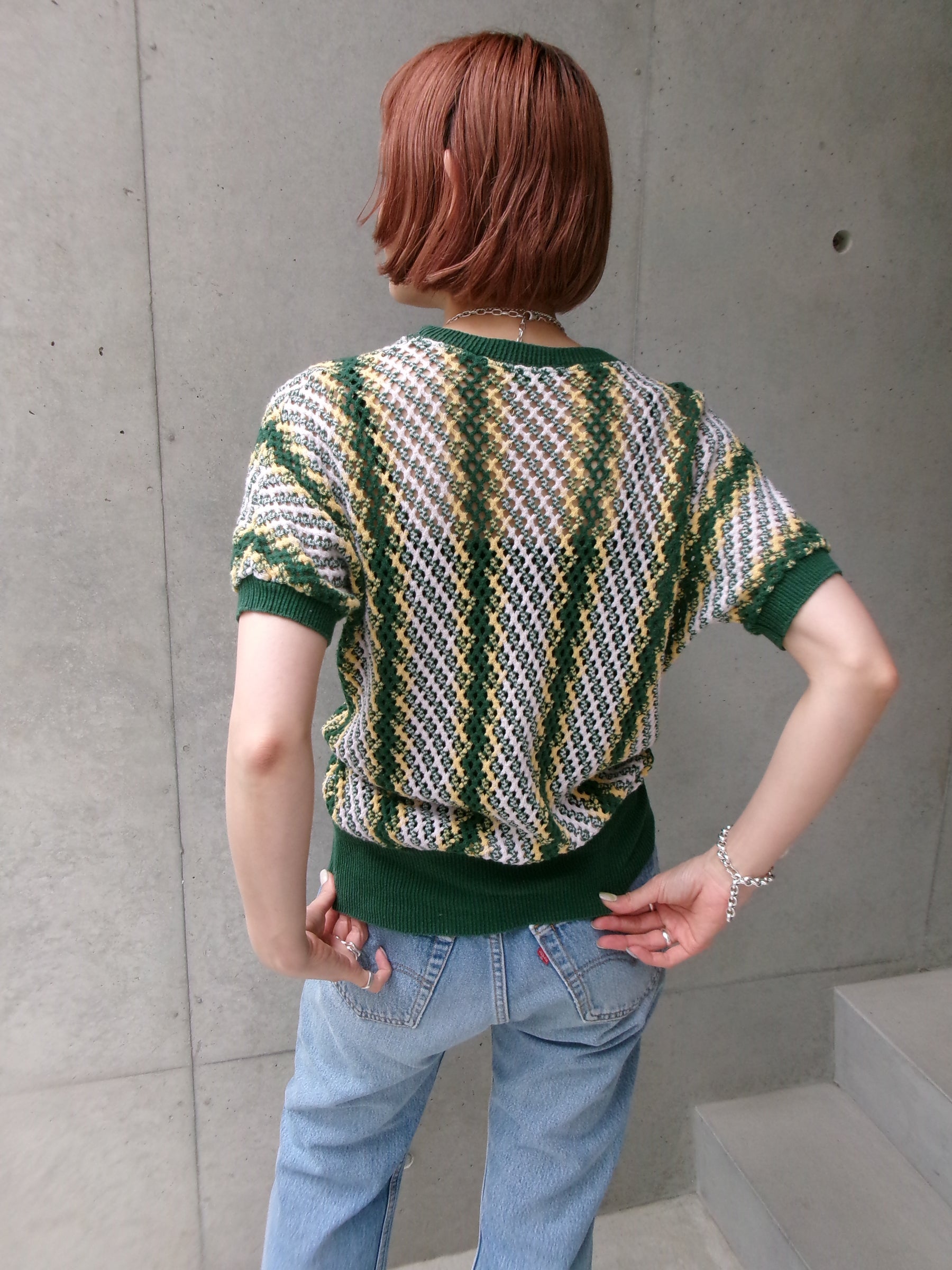 40s MIAMIAN summer  beach half sleeves knit