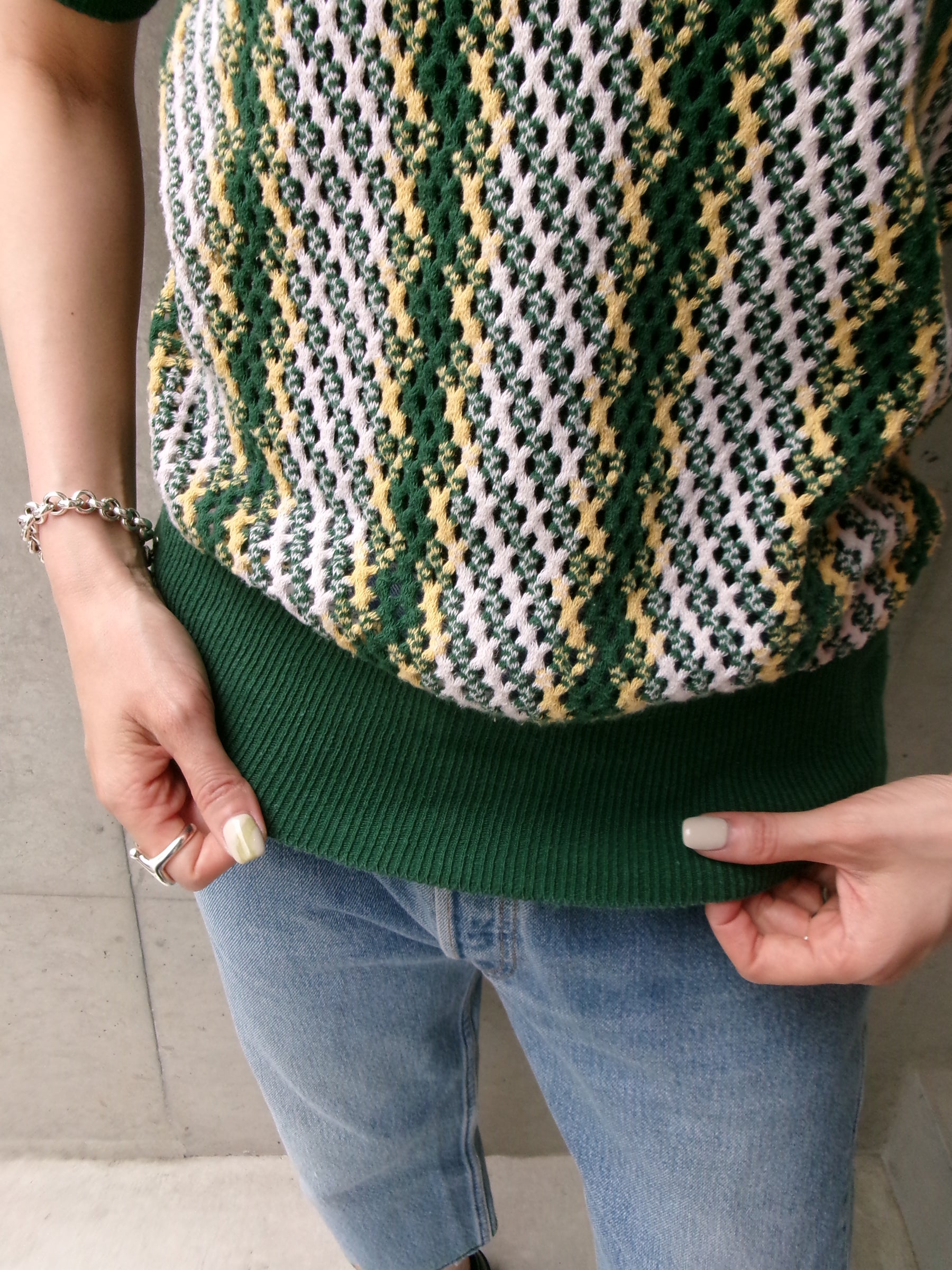 40s MIAMIAN summer  beach half sleeves knit