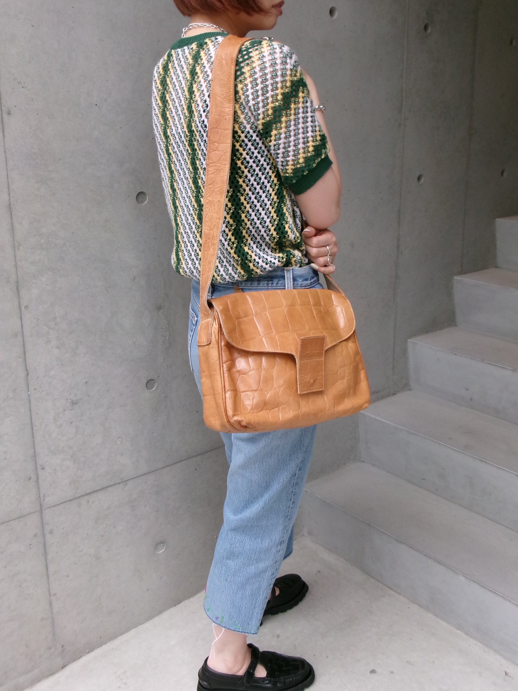 70s Italy made leather bag