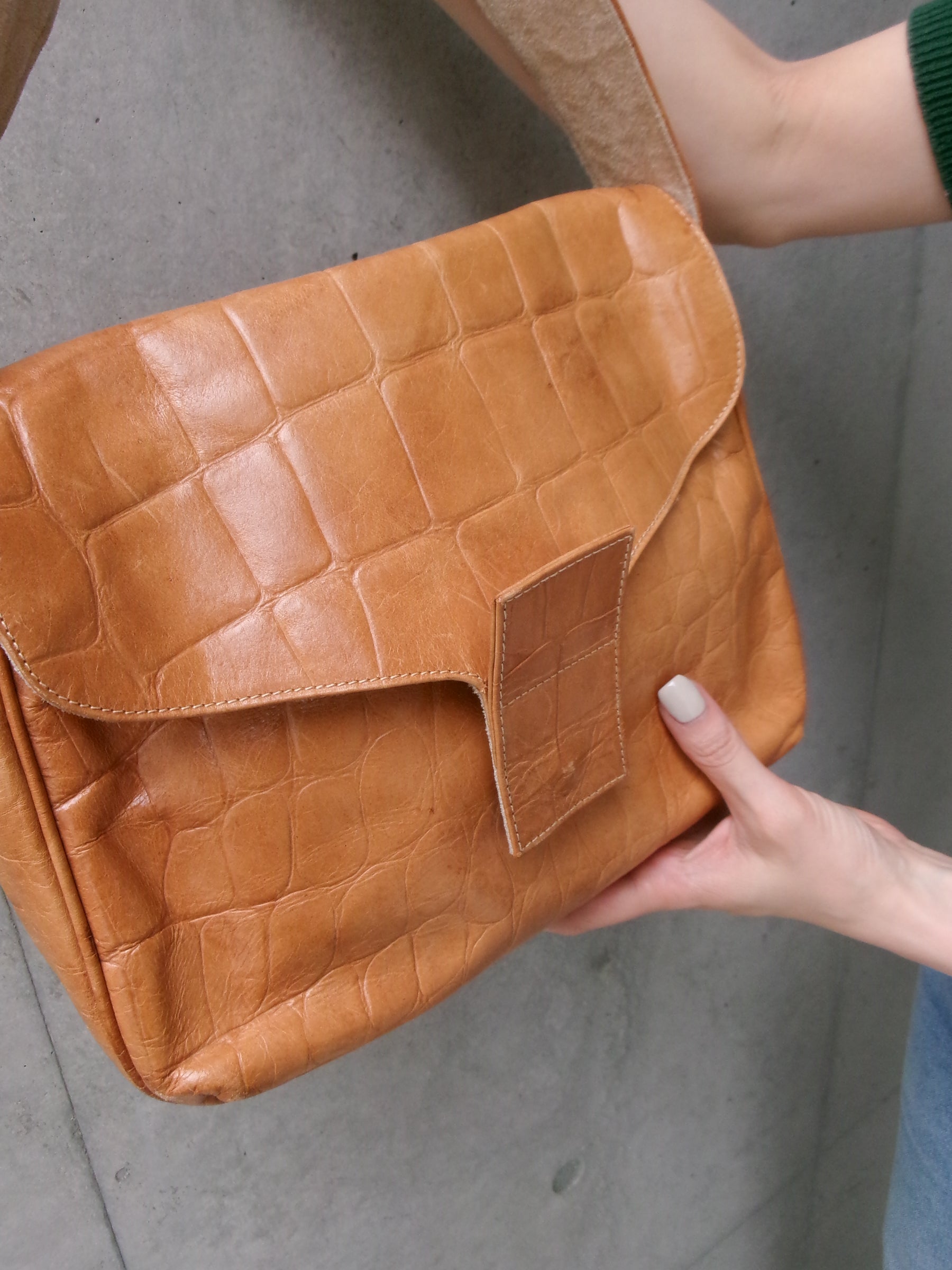 70s Italy made leather bag