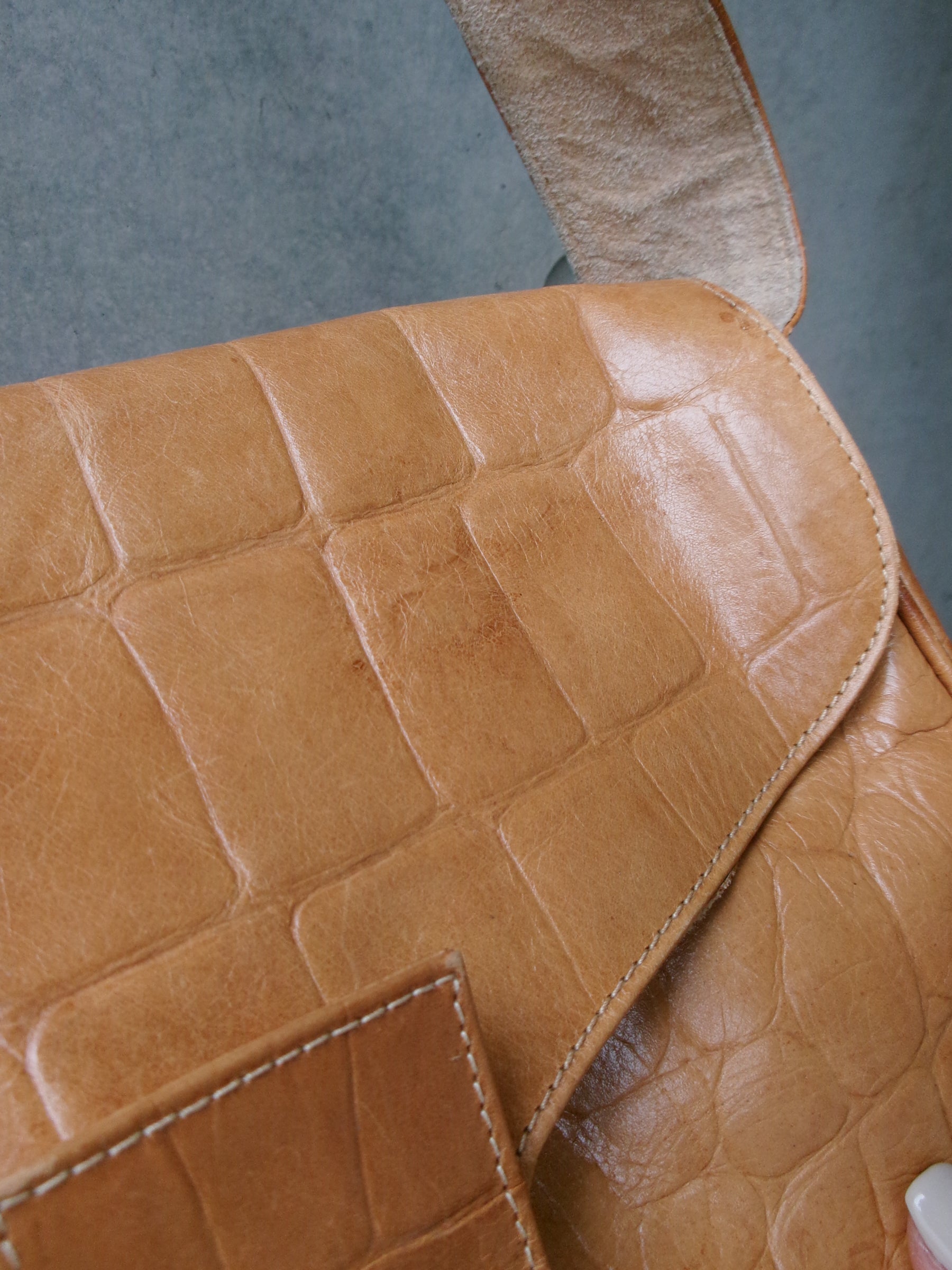 70s Italy made leather bag
